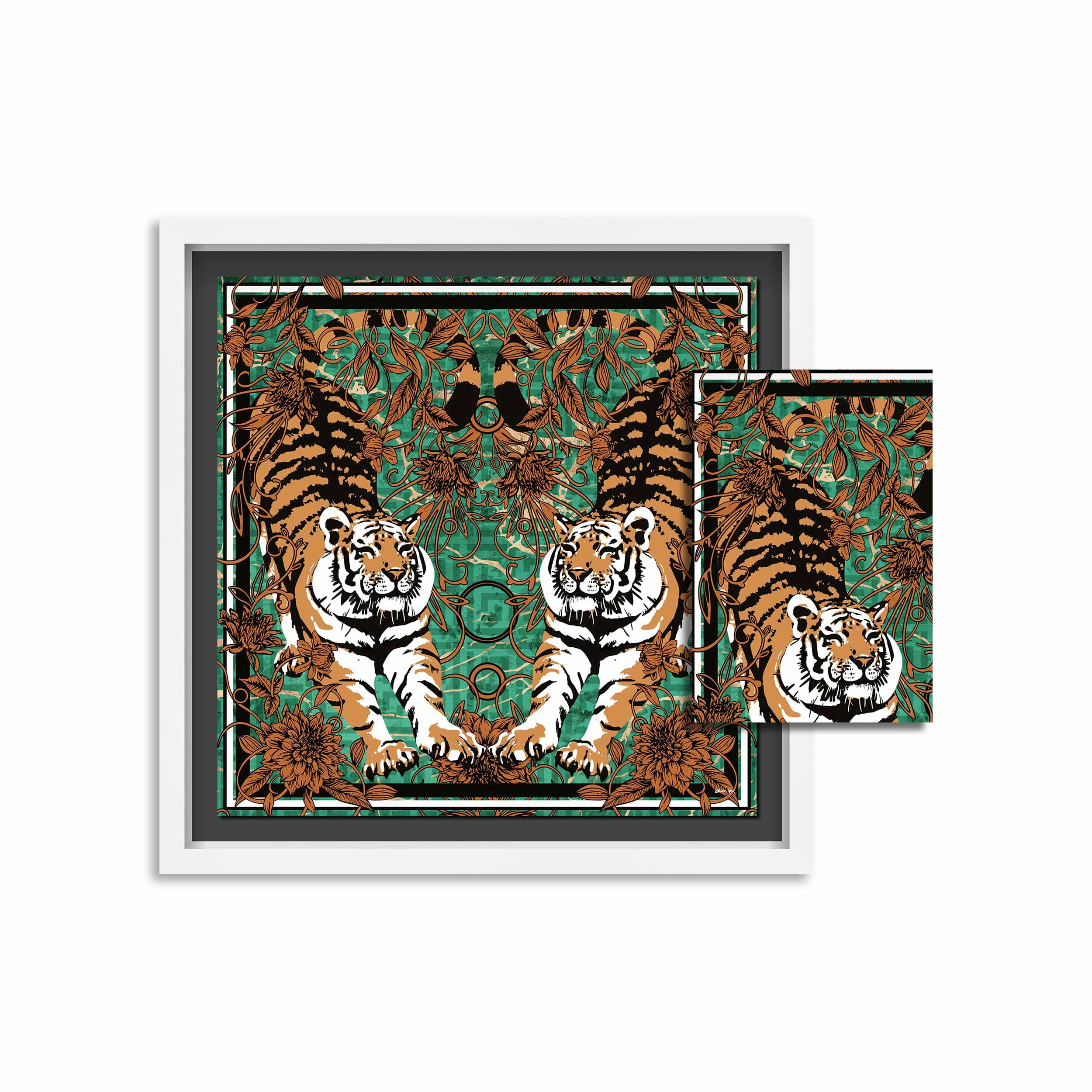 Emerald Tiger Pair | Animal Wall Art | Oliver Gal