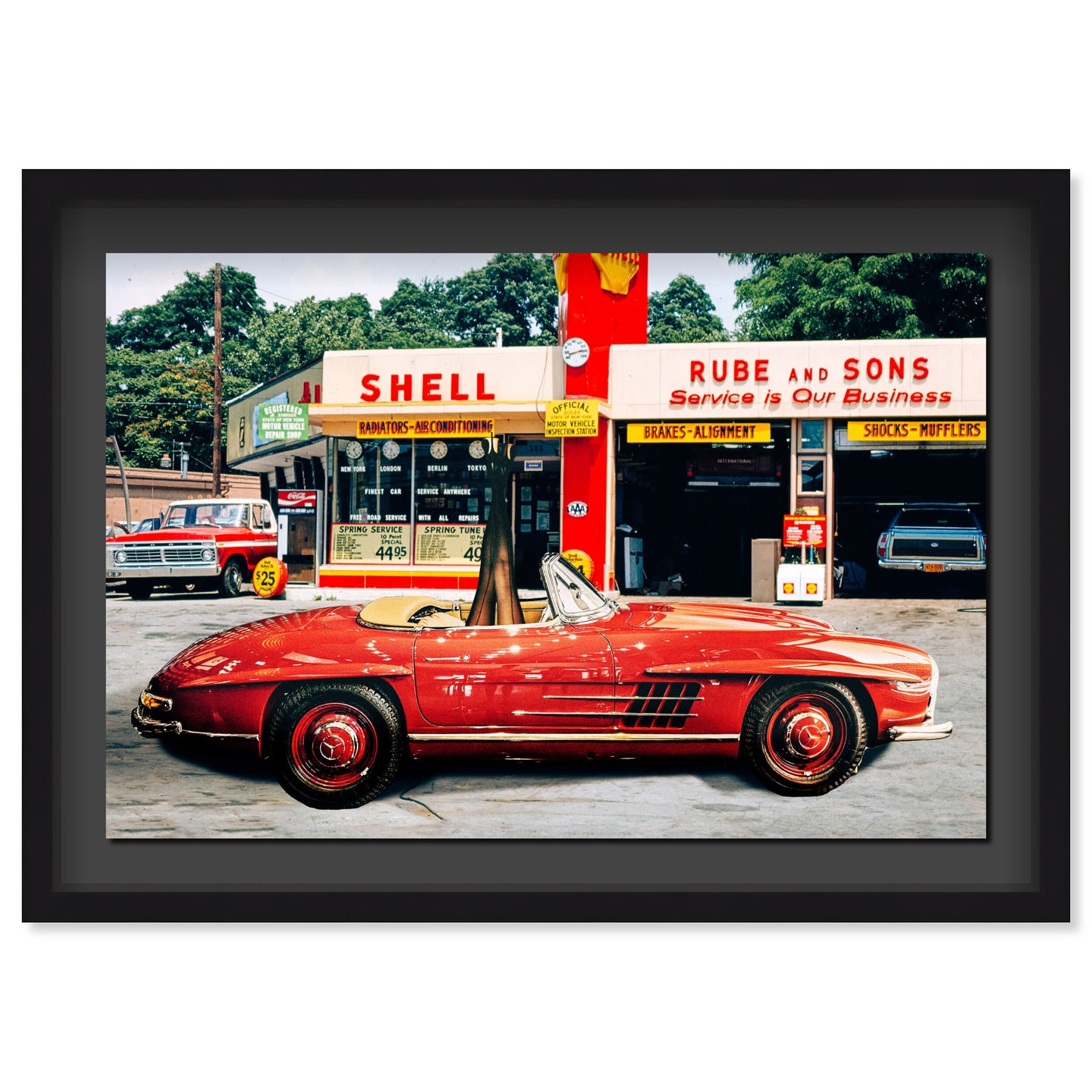 Legs Up 70s - Displayed in a shadowbox