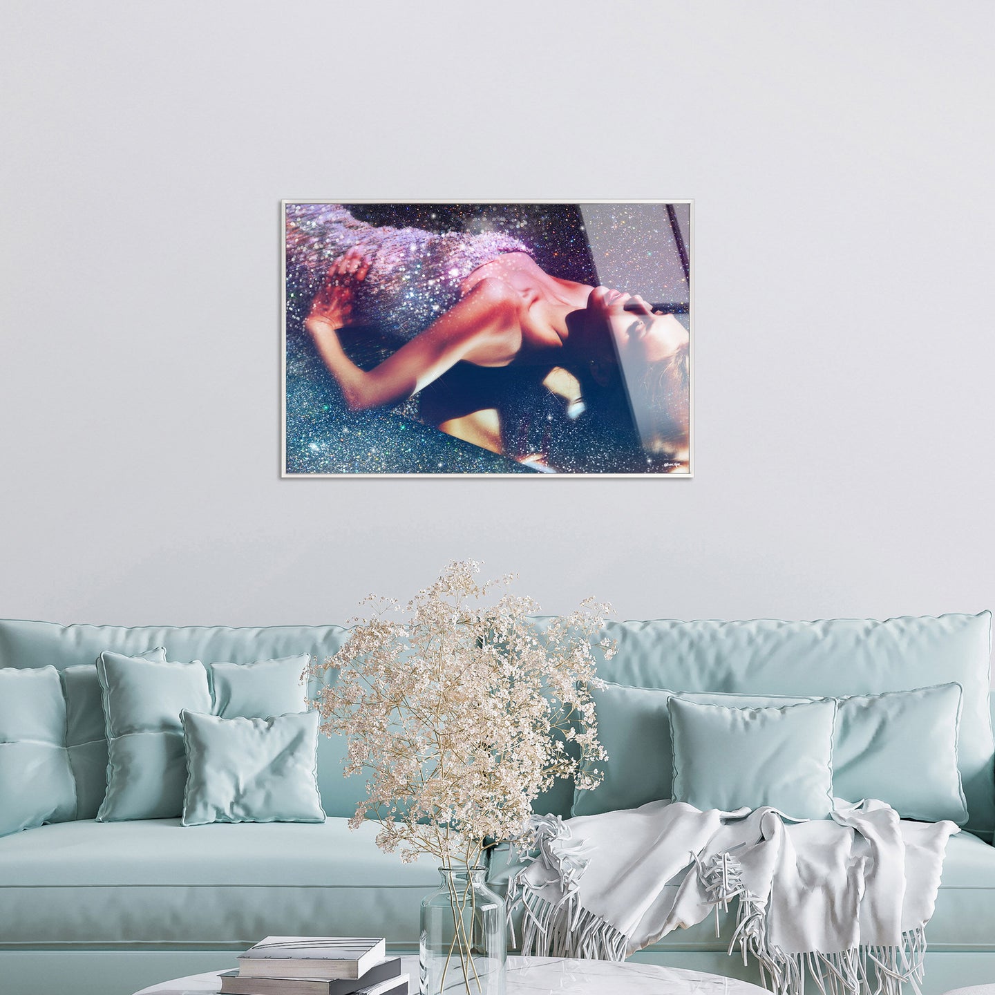 Sunbathe in Disco - Framed Acrylic Art