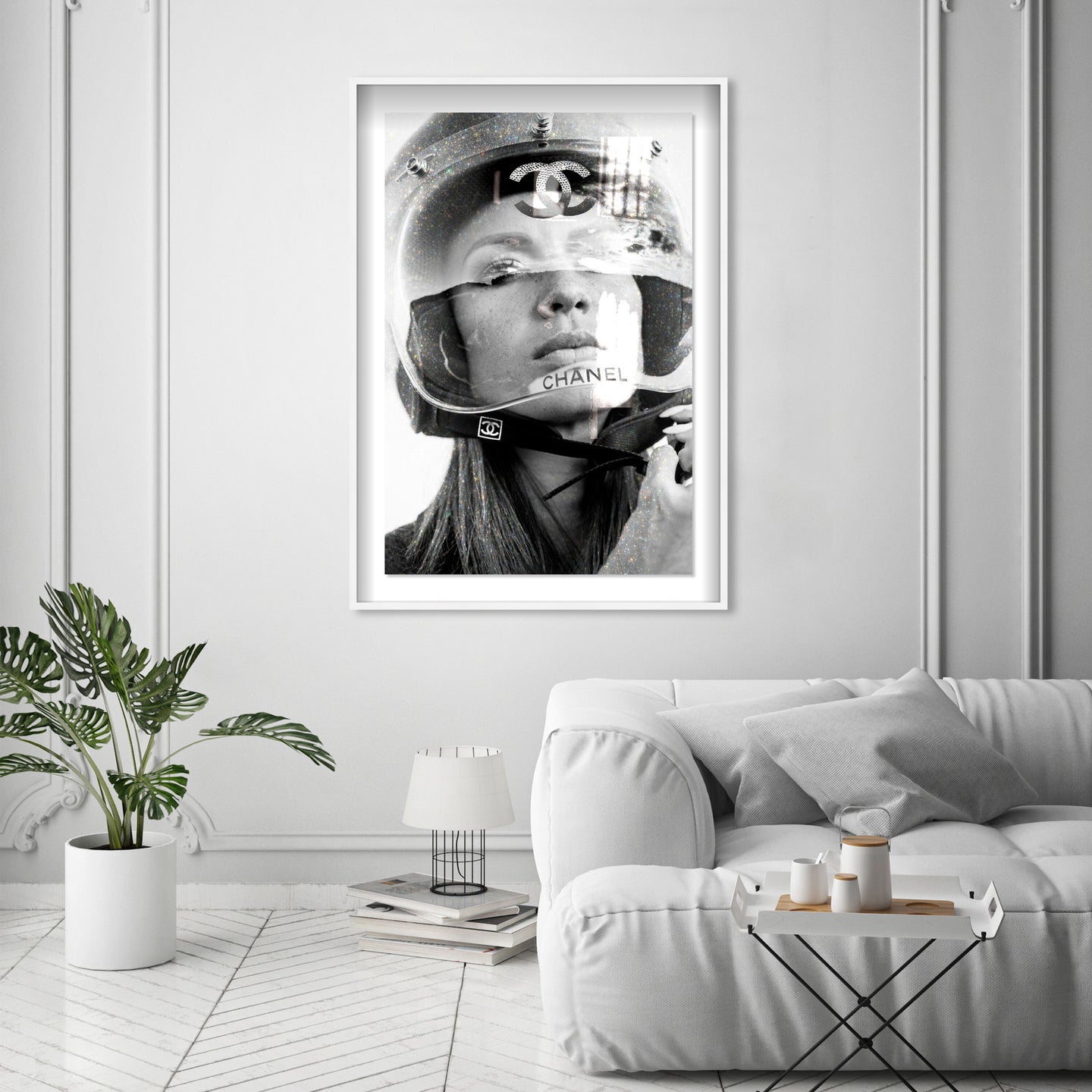 Motogirl - Displayed in a shadowbox