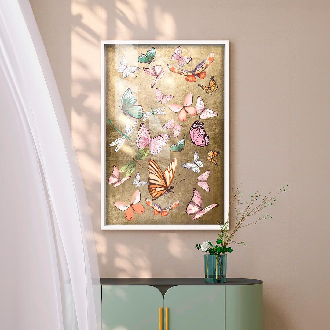 Flying Over Gold - With Hand-Applied Gold Leaf