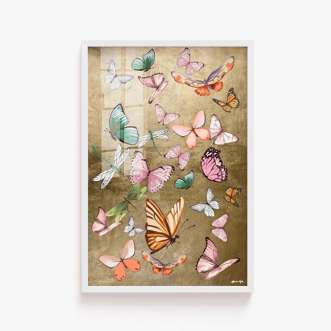 Flying Over Gold - With Hand-Applied Gold Leaf