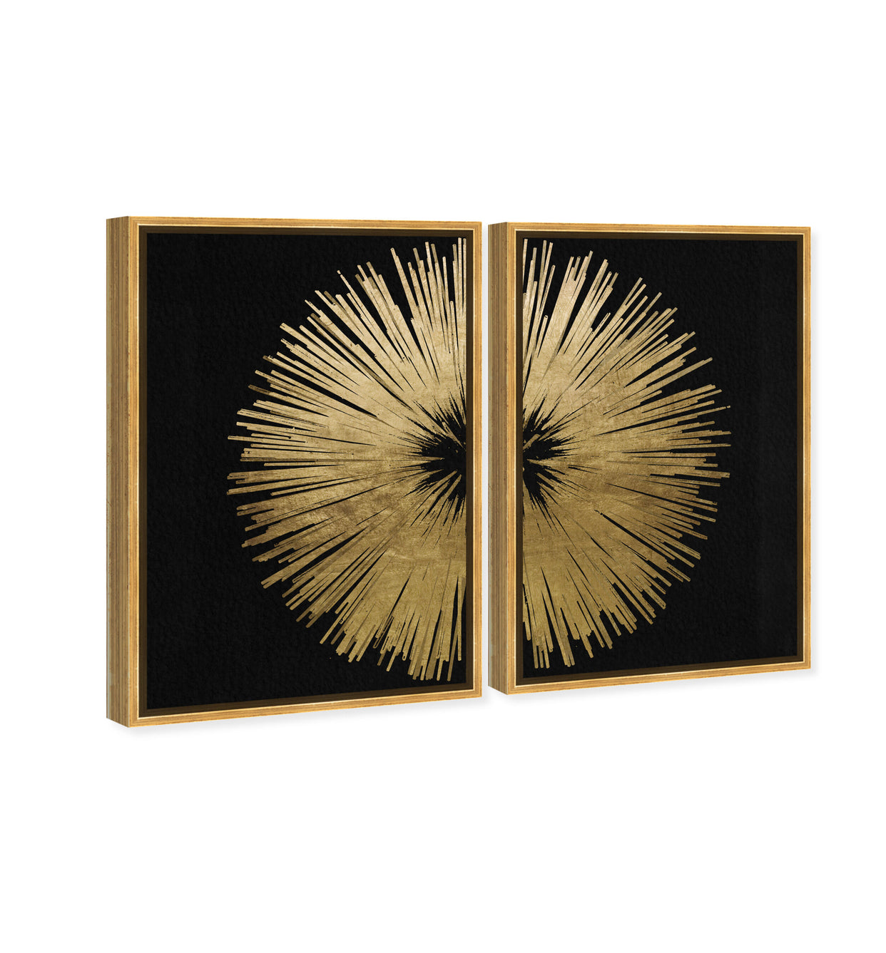 Sunburst Golden Night DIPTYCH | Wall Art by The Oliver Gal
