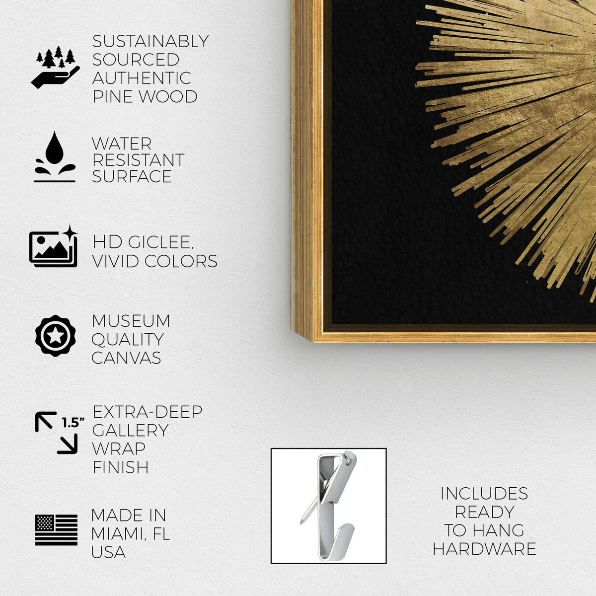 Sunburst Golden Night DIPTYCH | Wall Art by The Oliver Gal