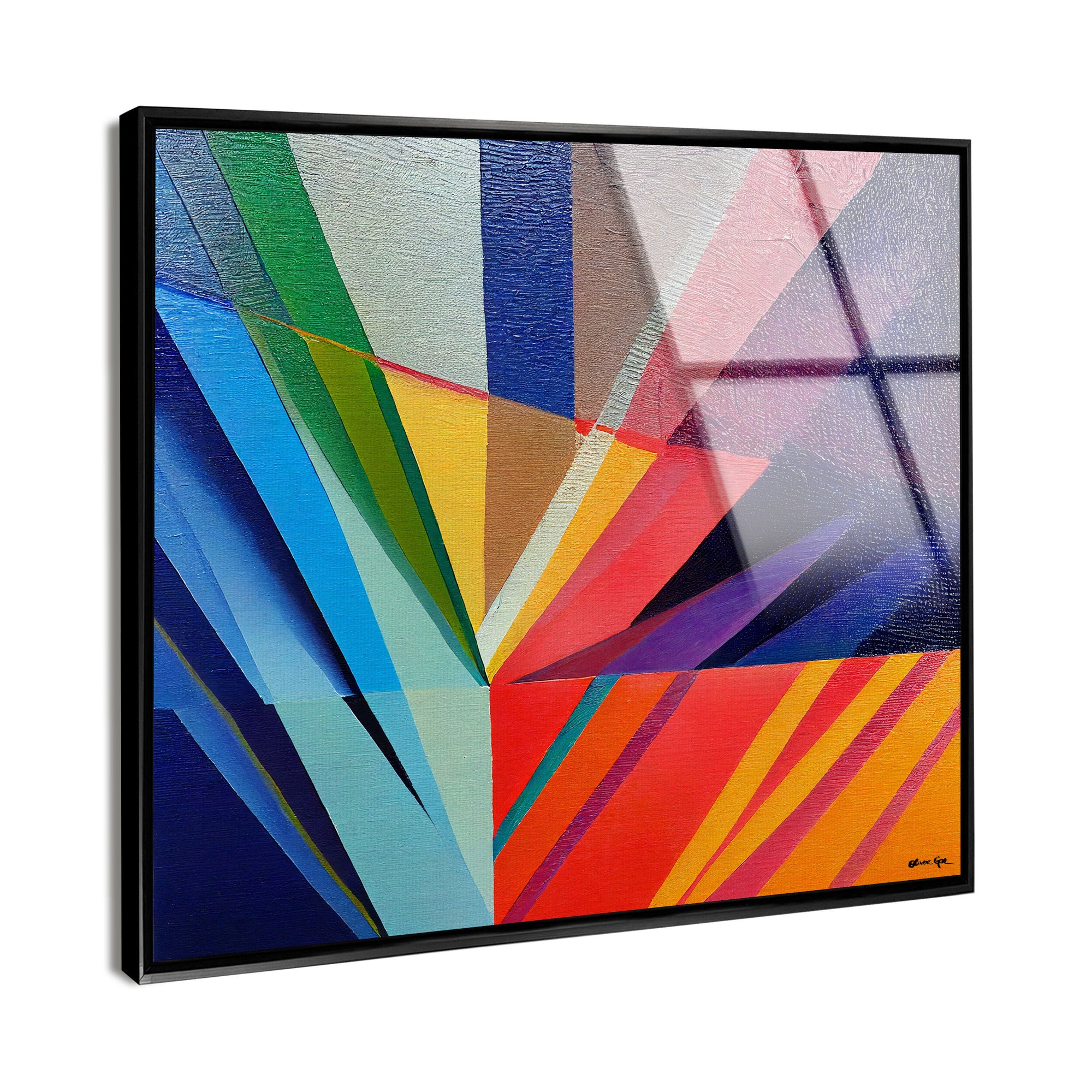 Tied Geos - Framed Acrylic Art