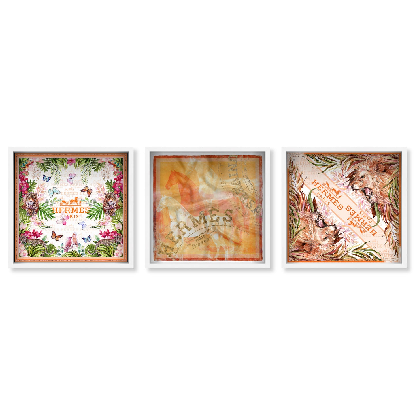 Cubed World Set of 3 - Displayed in a Shadowbox