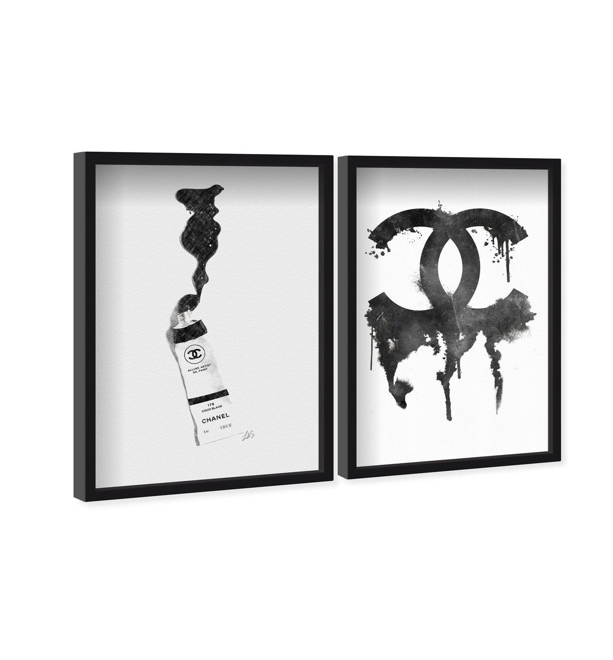 Paint and Oils Set of 2 - Displayed in a Shadowbox
