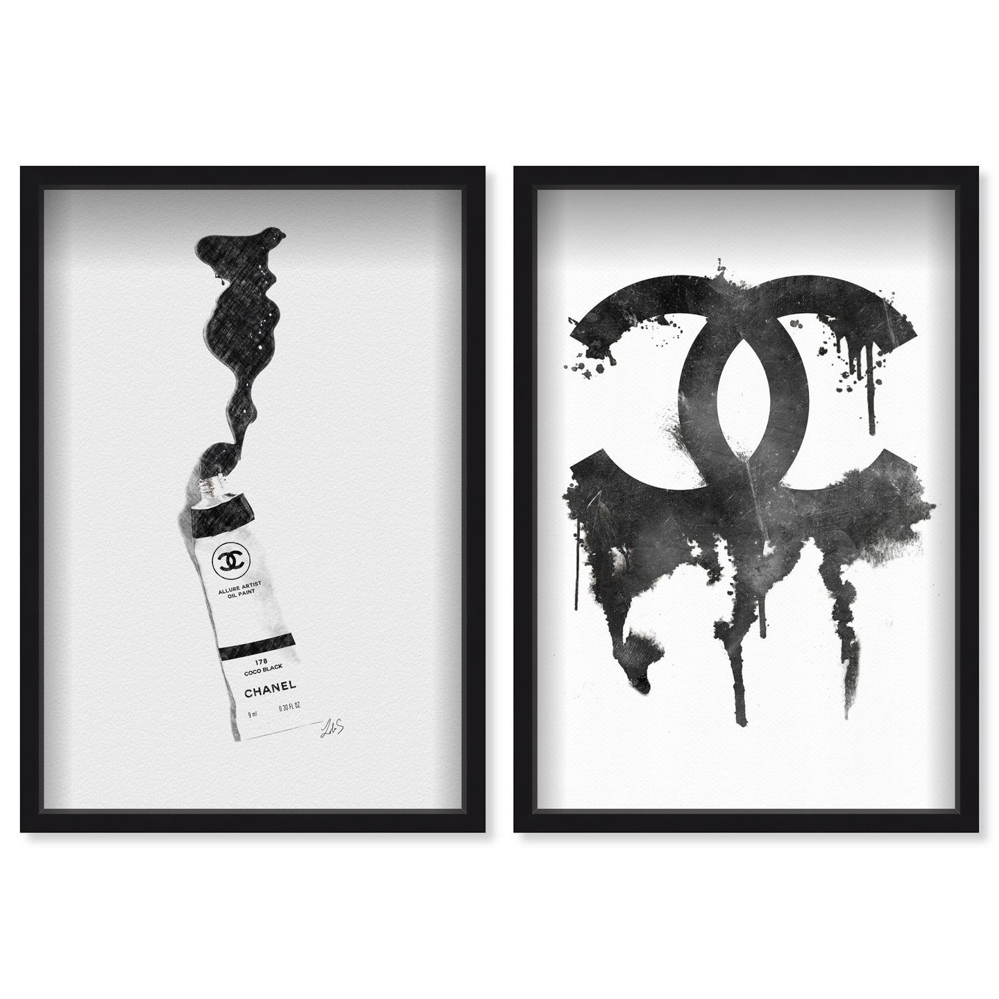 Paint and Oils Set of 2 - Displayed in a Shadowbox