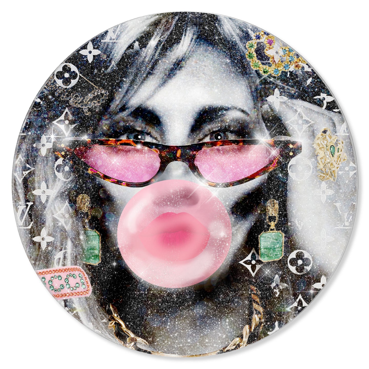 Always such a good girl - Round Acrylic Art