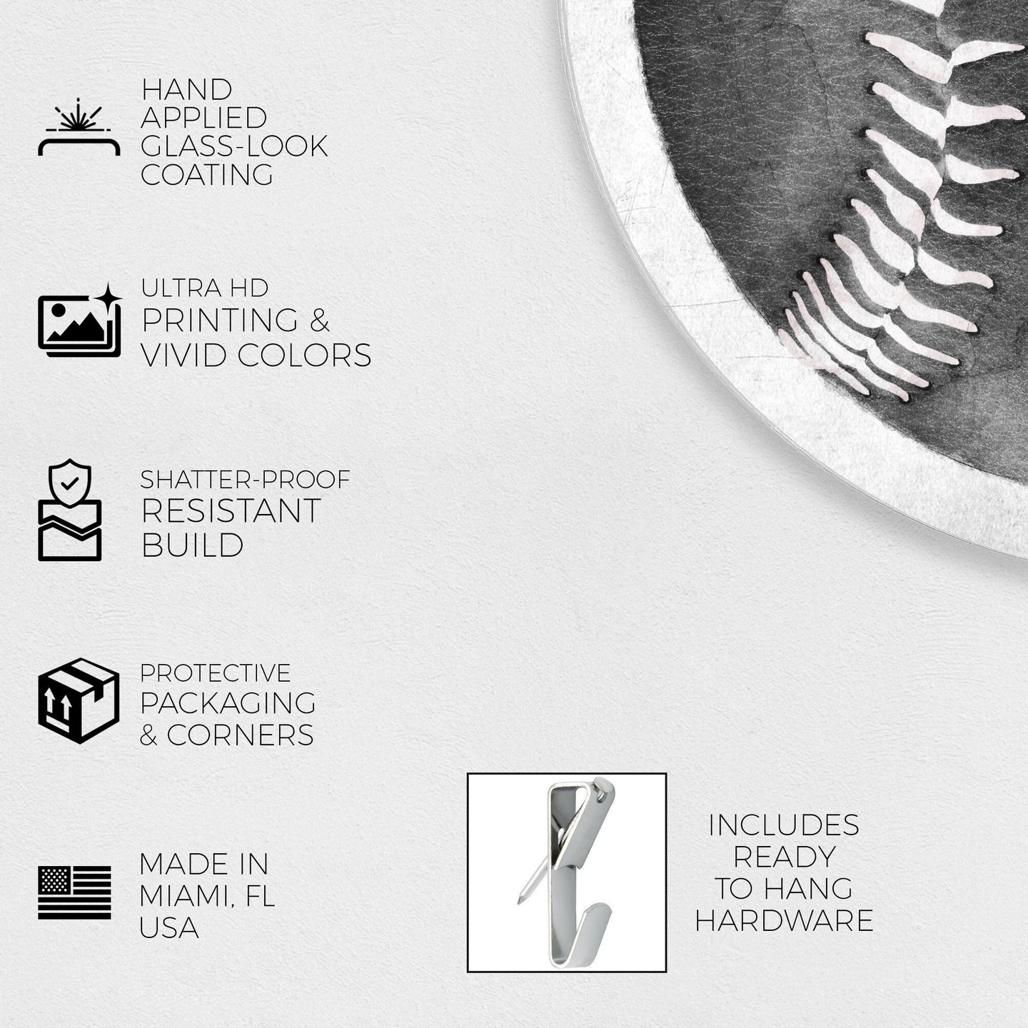 Fashion Baseball - Round Acrylic Art