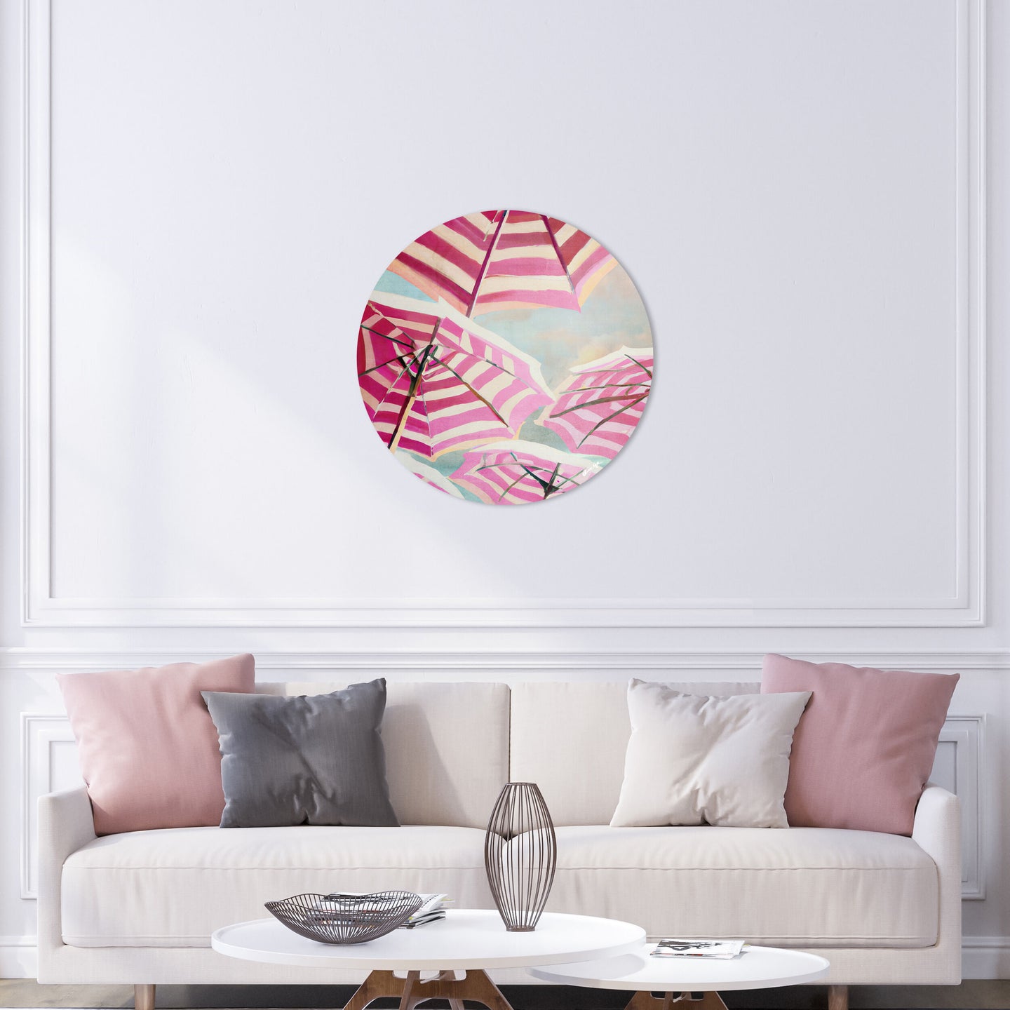 Playa Parasols - Round Acrylic Art
