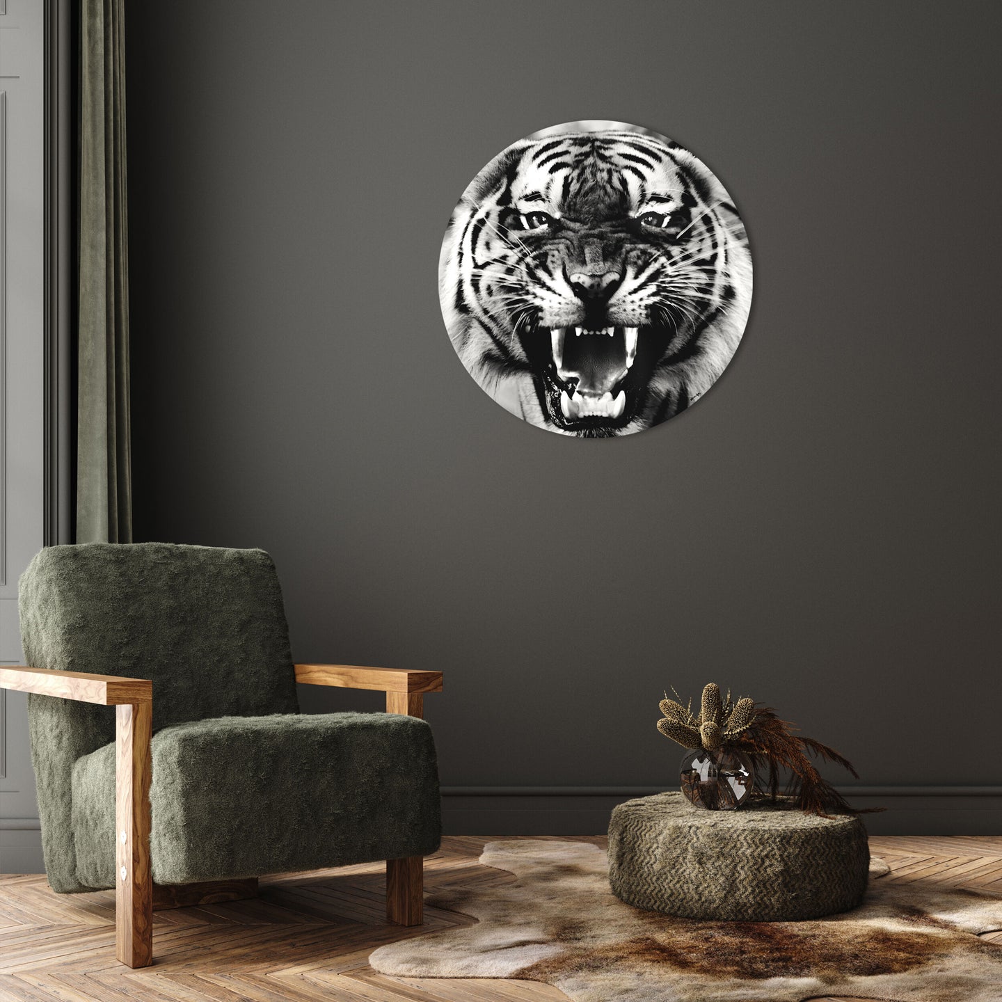 Wild Tiger - Round Acrylic Art