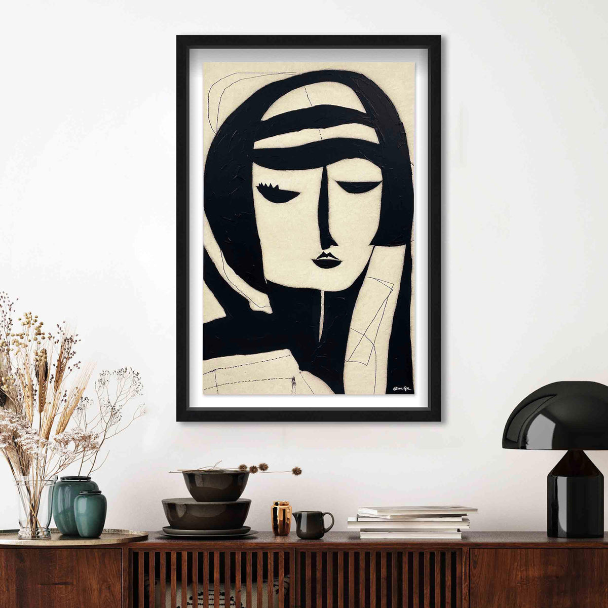 絵画 Oliver Gal Amazon.com: Oliver Gal Girl with Flower Thoughts Canvas Print Wall