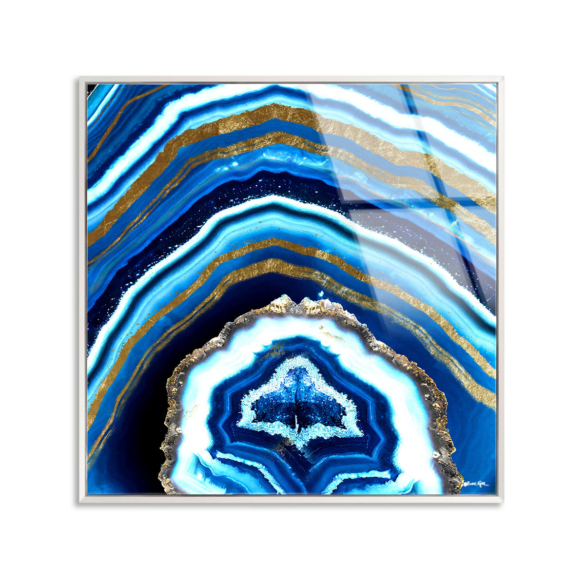 Adore Cyan Geode | Abstract Wall Art by The Oliver Gal