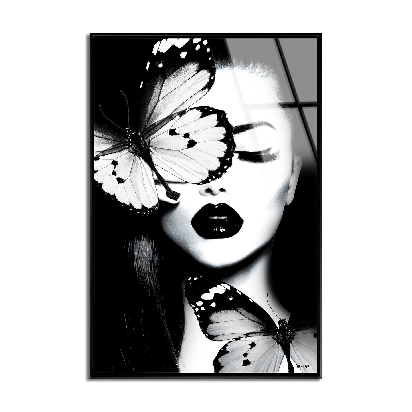 Dutchess of The Butterflies - Framed Acrylic Art