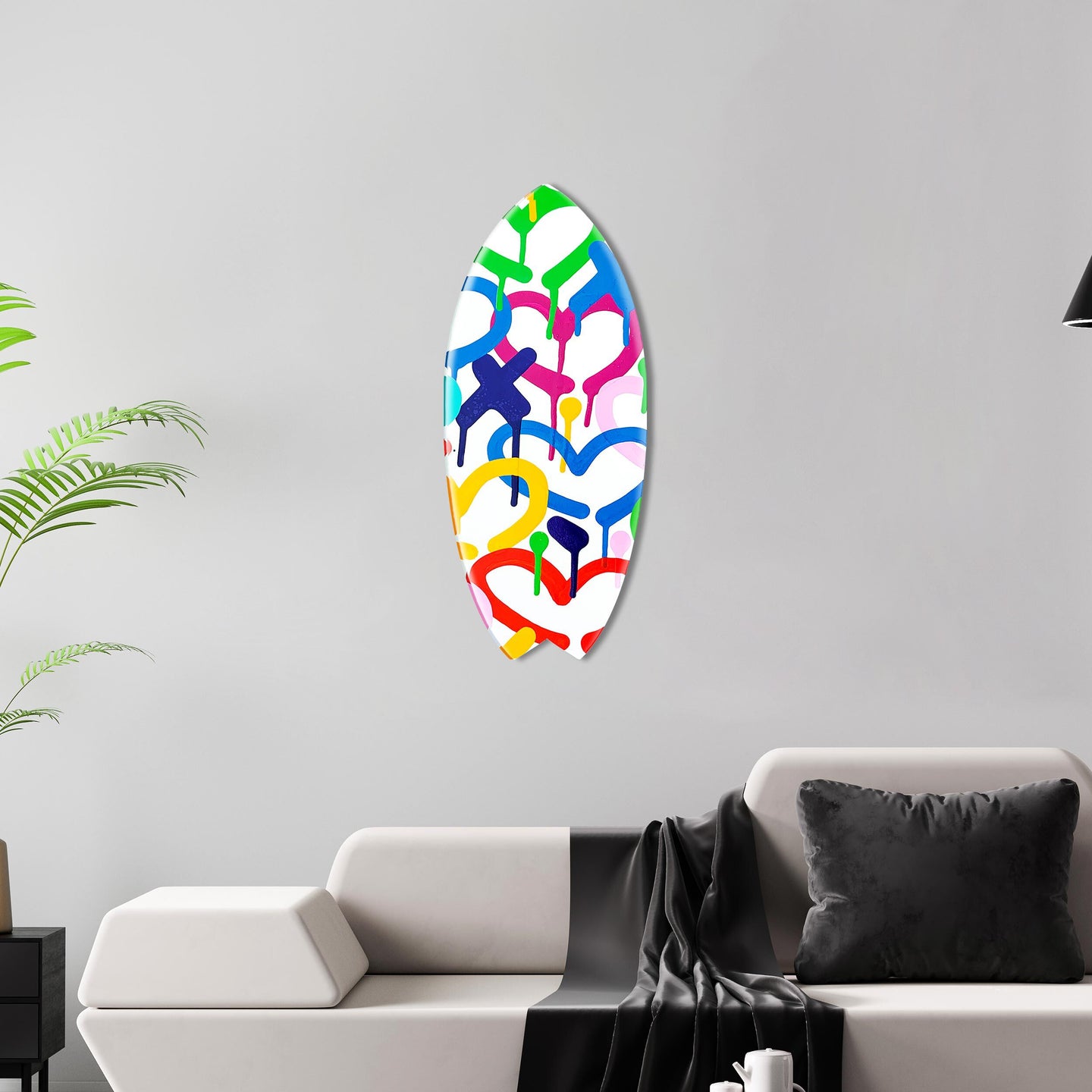 Corey Paige - Rainbow Electric Love Skimboard