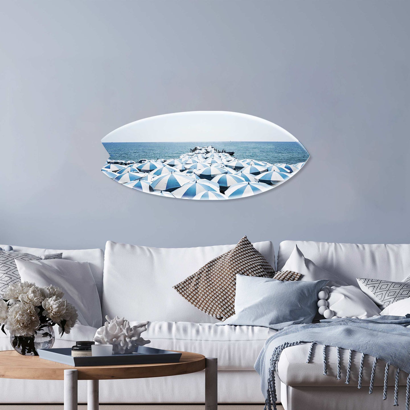 Blue Umbrella Beach Skimboard