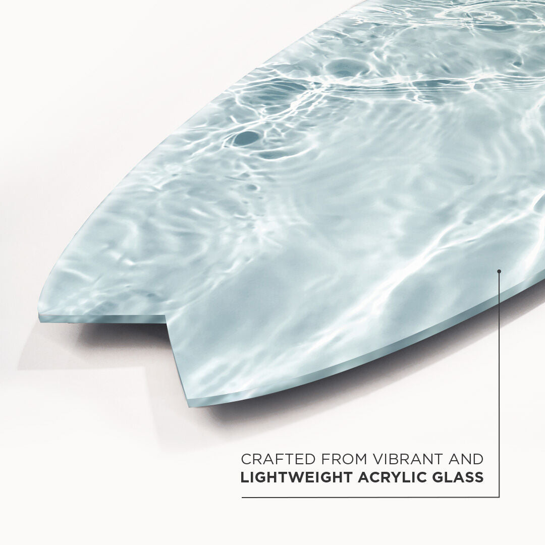 Calming Waves Clear Skimboard