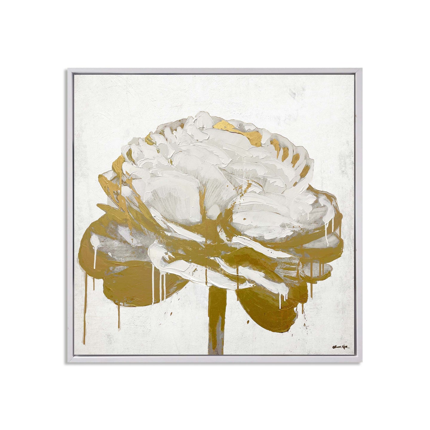 Gilded Floral II- With Hand-Brushed Gel Coat and Acrylic Paint Brushwork