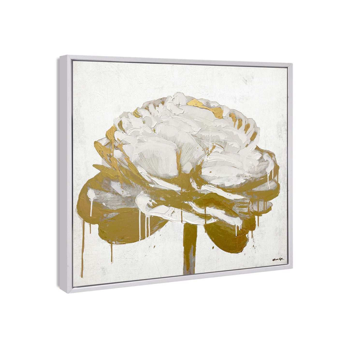 Gilded Floral II- With Hand-Brushed Gel Coat and Acrylic Paint Brushwork