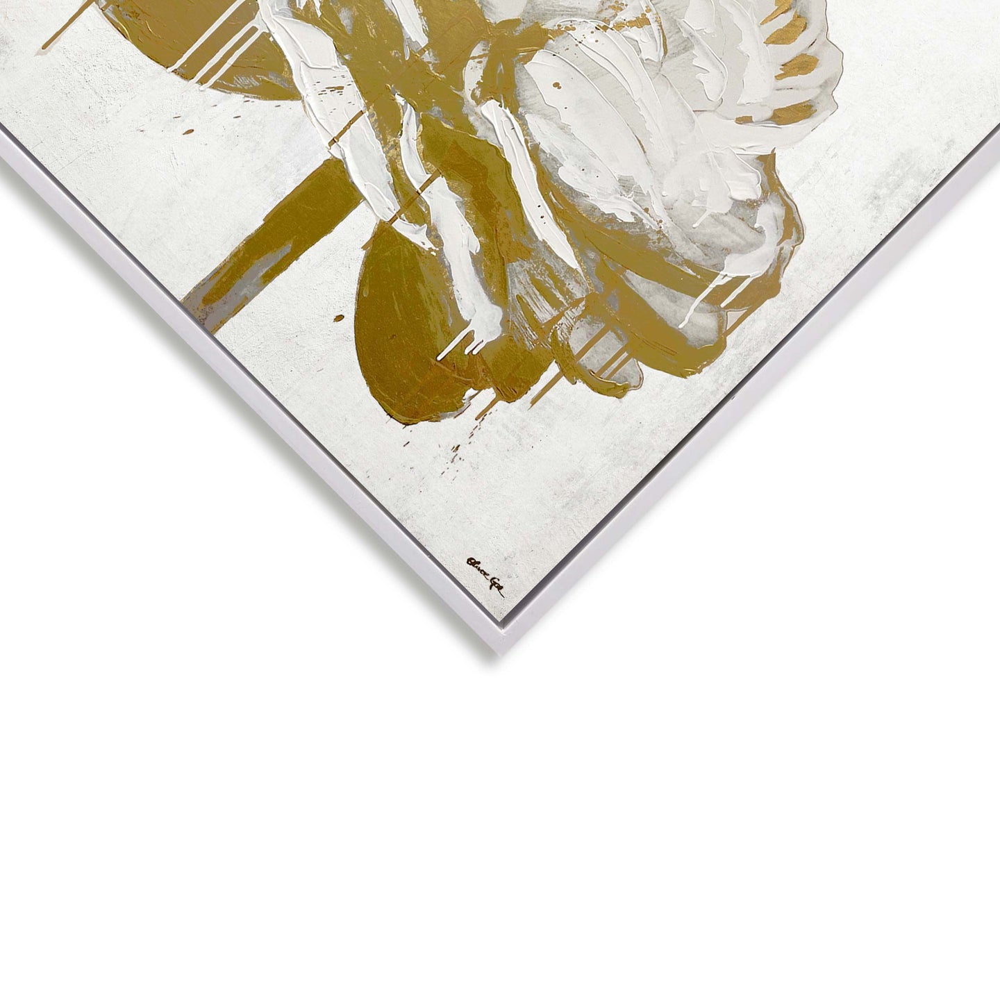 Gilded Floral II- With Hand-Brushed Gel Coat and Acrylic Paint Brushwork