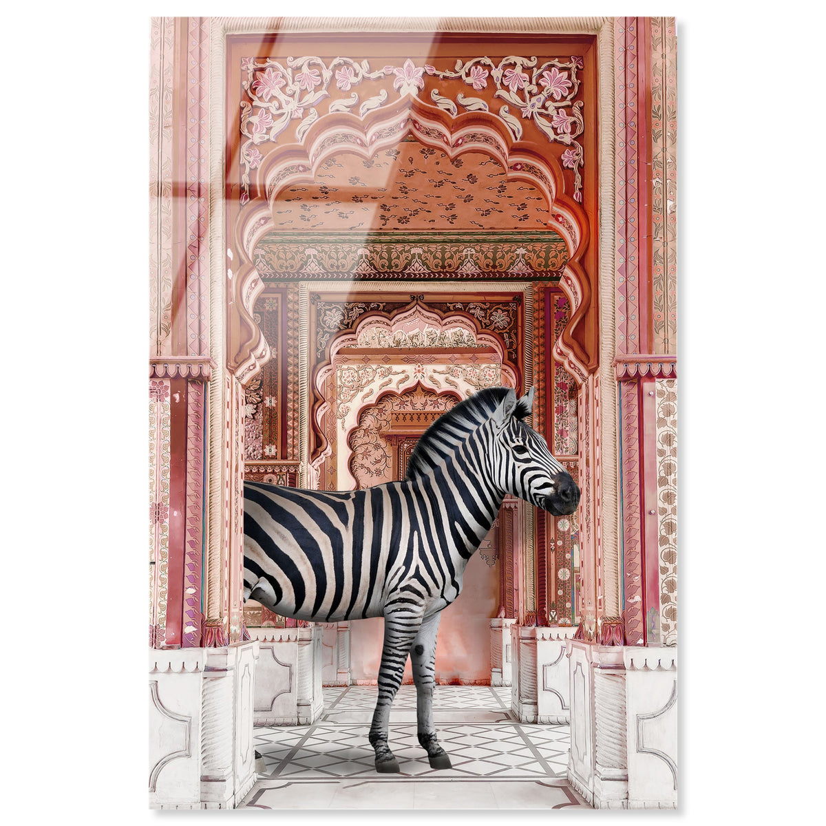 HiDef Art Glass ジャックラッセルテリア Oliver Gal Zebra Destination Arch Animal Wall Art Oliver Gal