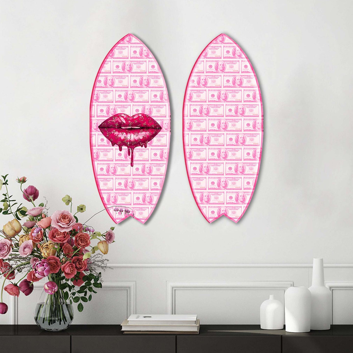 Doll Money Talk Lips Skimboard - 2 Piece Set