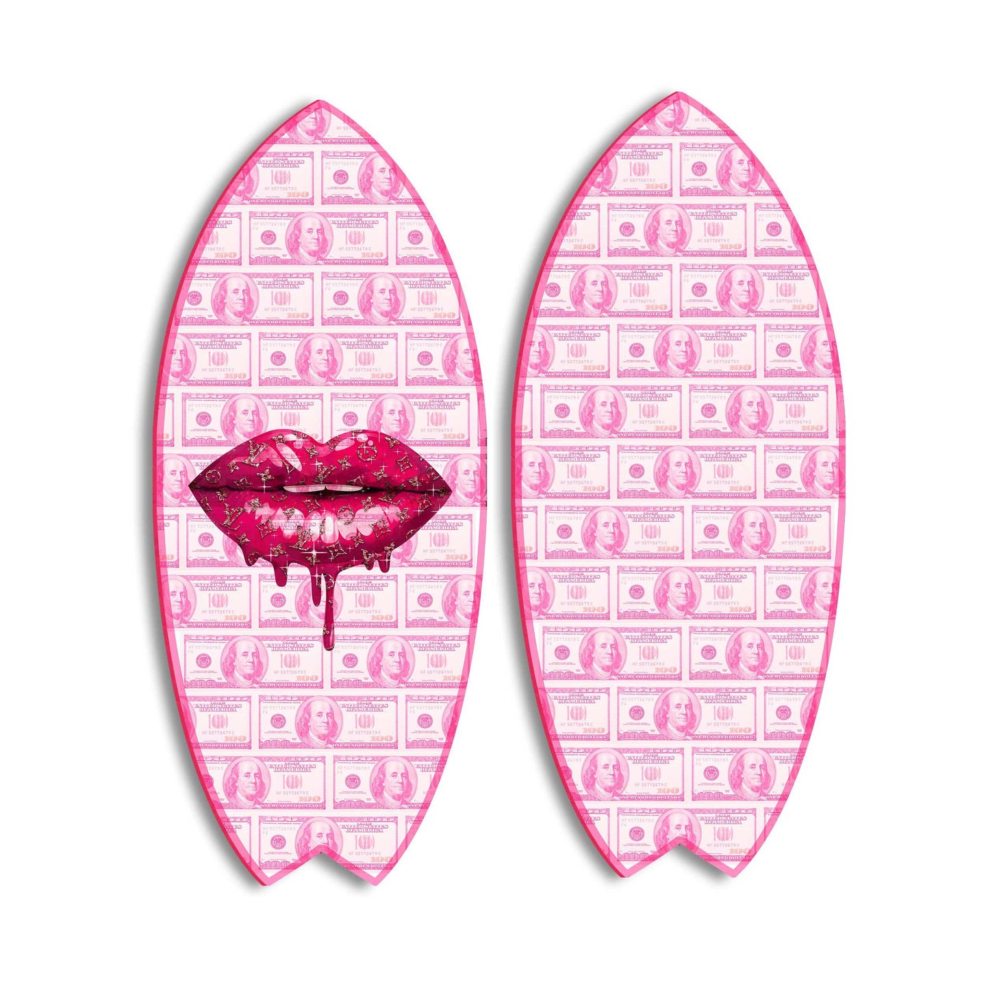 Doll Money Talk Lips Skimboard - 2 Piece Set