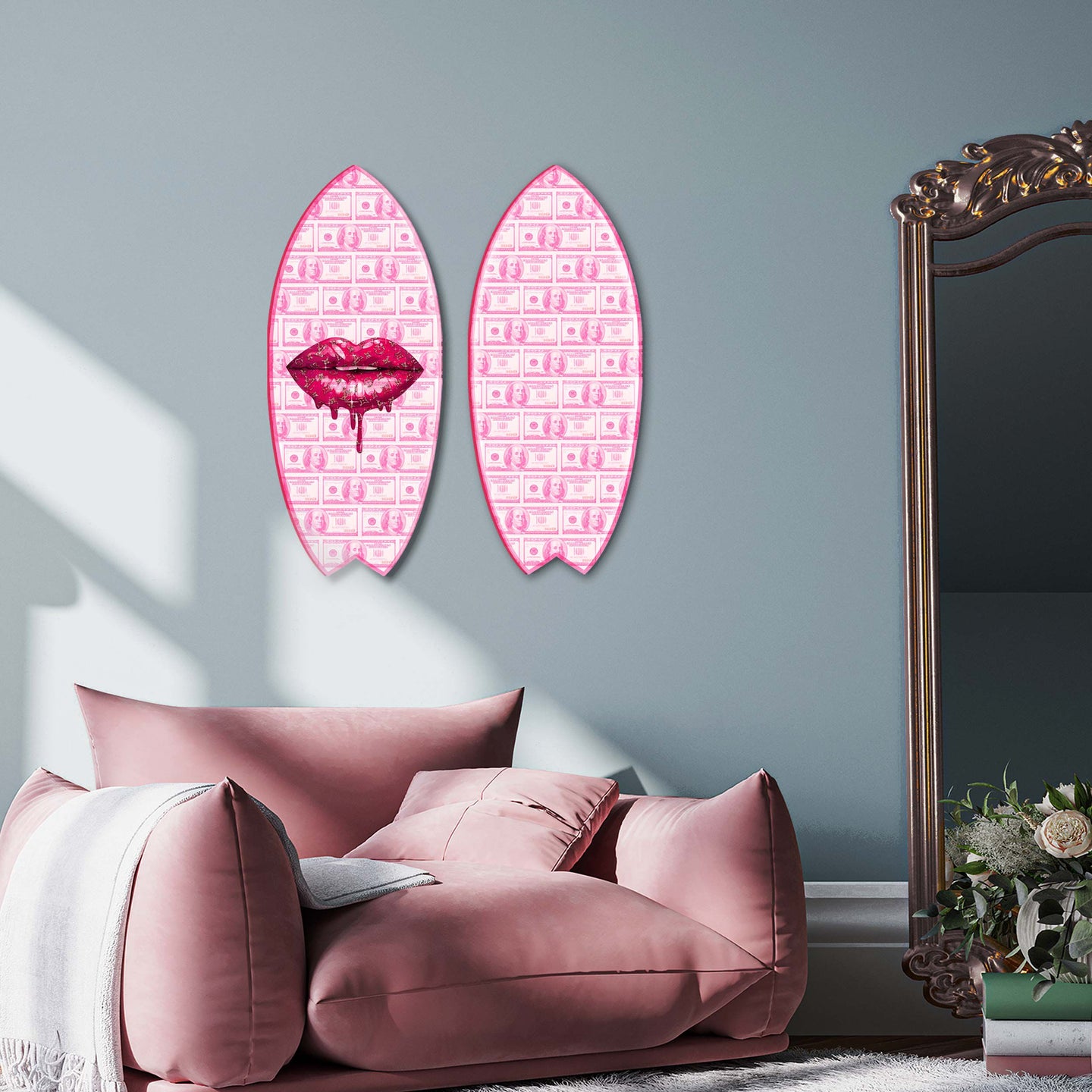 Doll Money Talk Lips Skimboard - 2 Piece Set