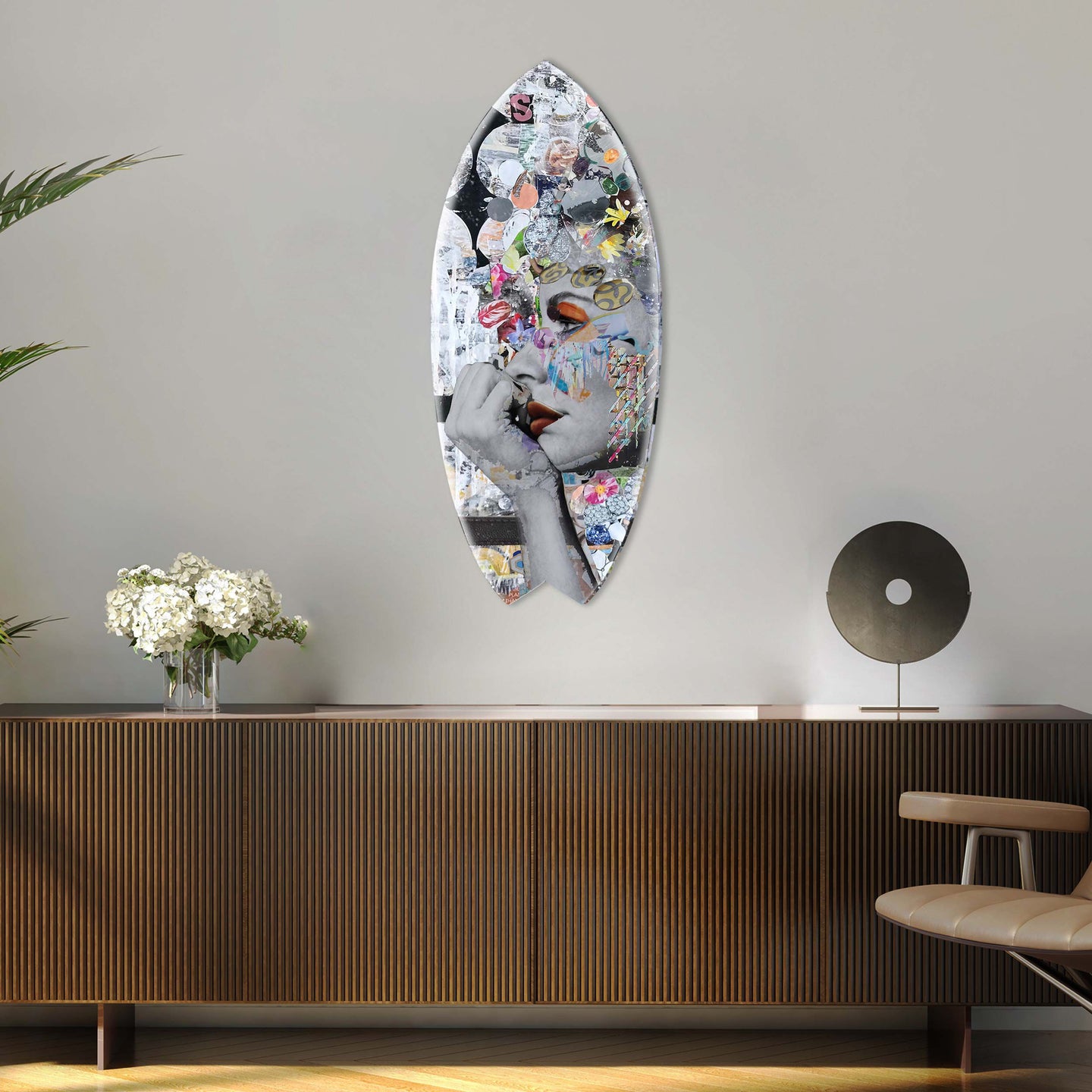 Katy Hirschfeld - Floral Gaze II Skimboard
