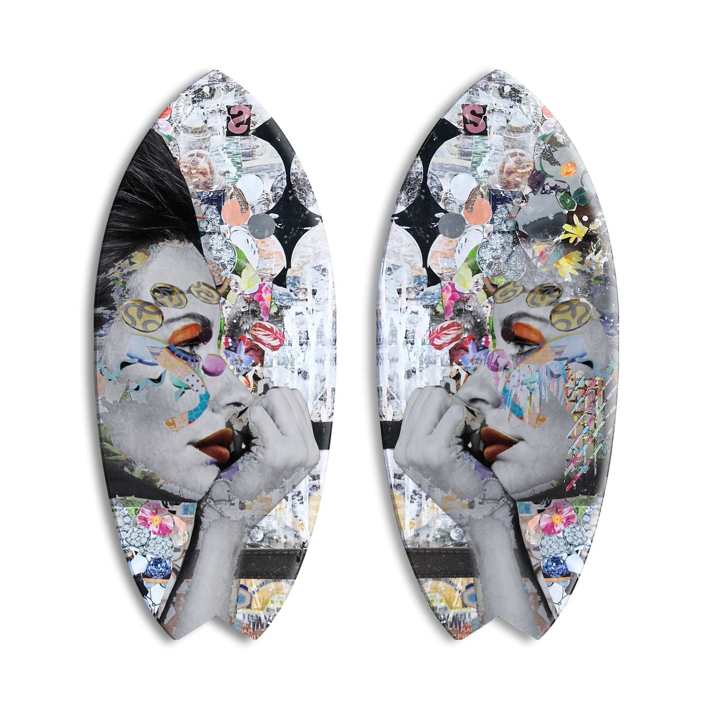 Katy Hirschfeld Double Floral Gaze Skimboard SET