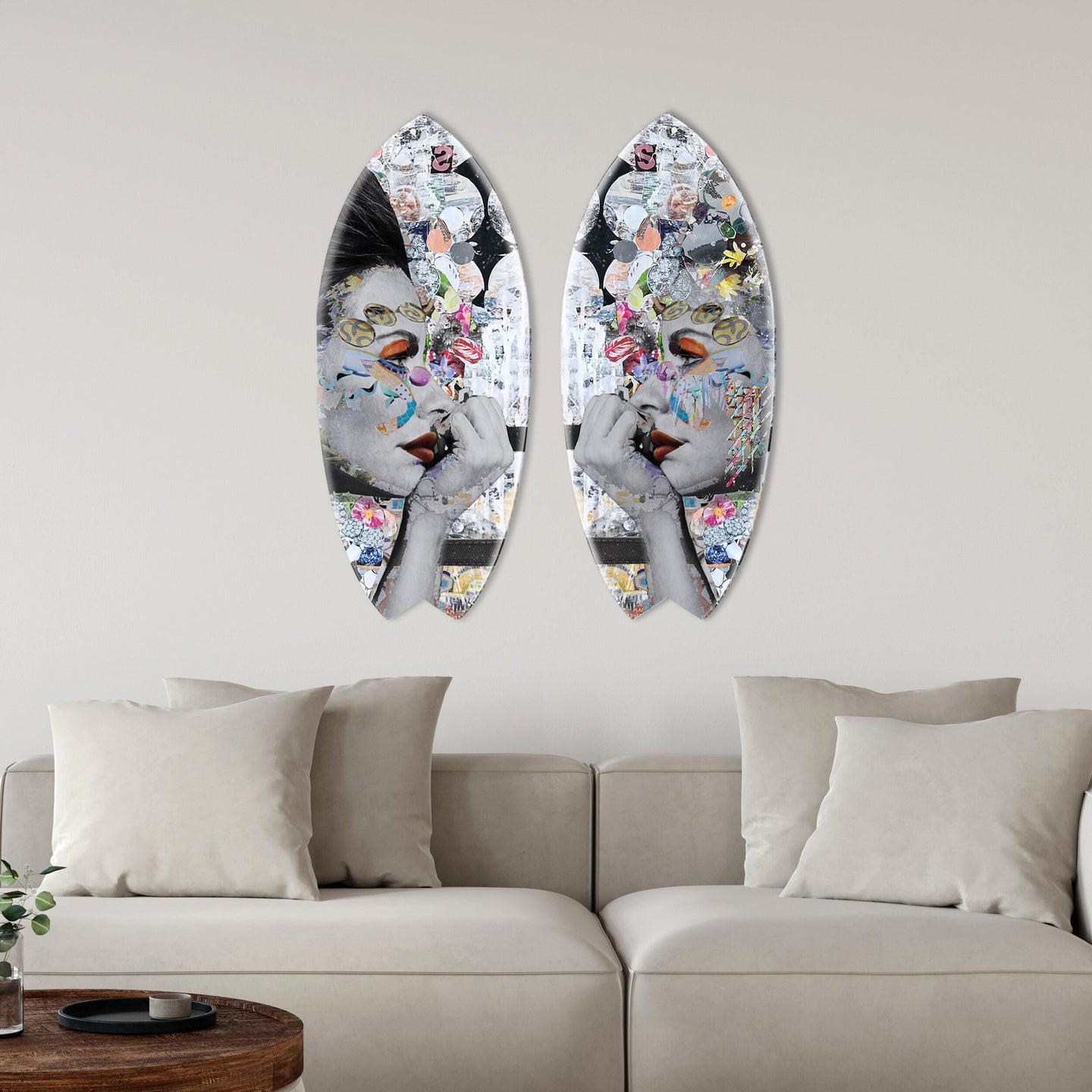 Katy Hirschfeld Double Floral Gaze Skimboard SET