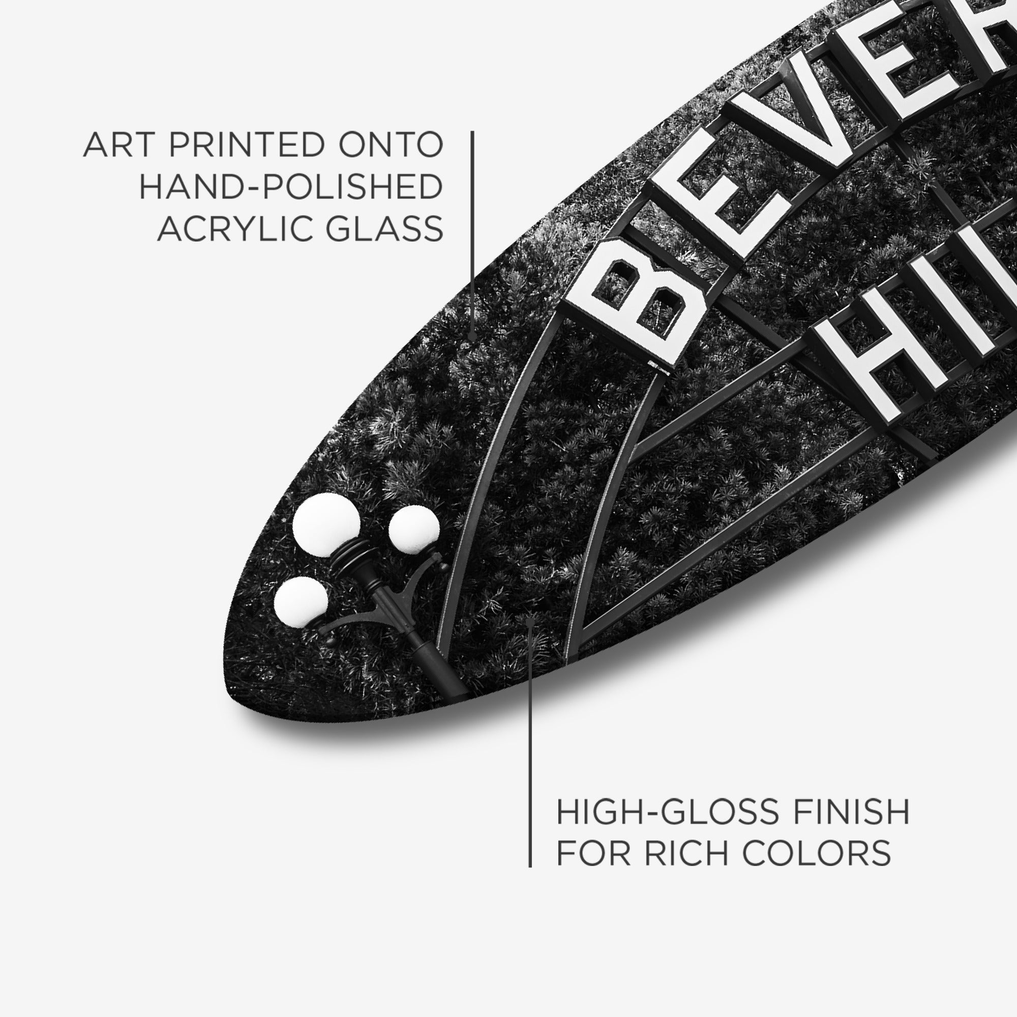 Beverly Hills Sign Surfboard