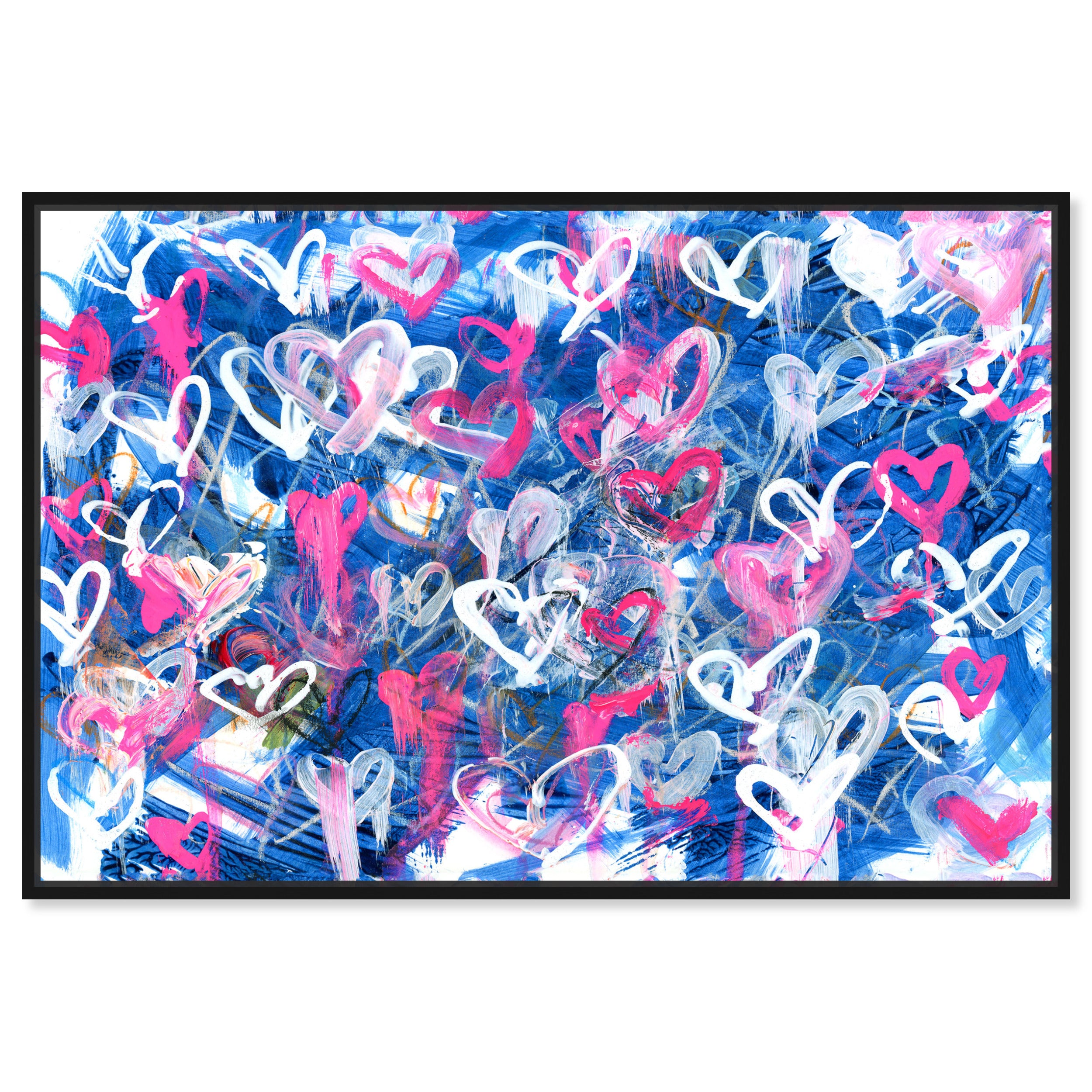 Love on The Blue Abstract Wall Art Oliver Gal
