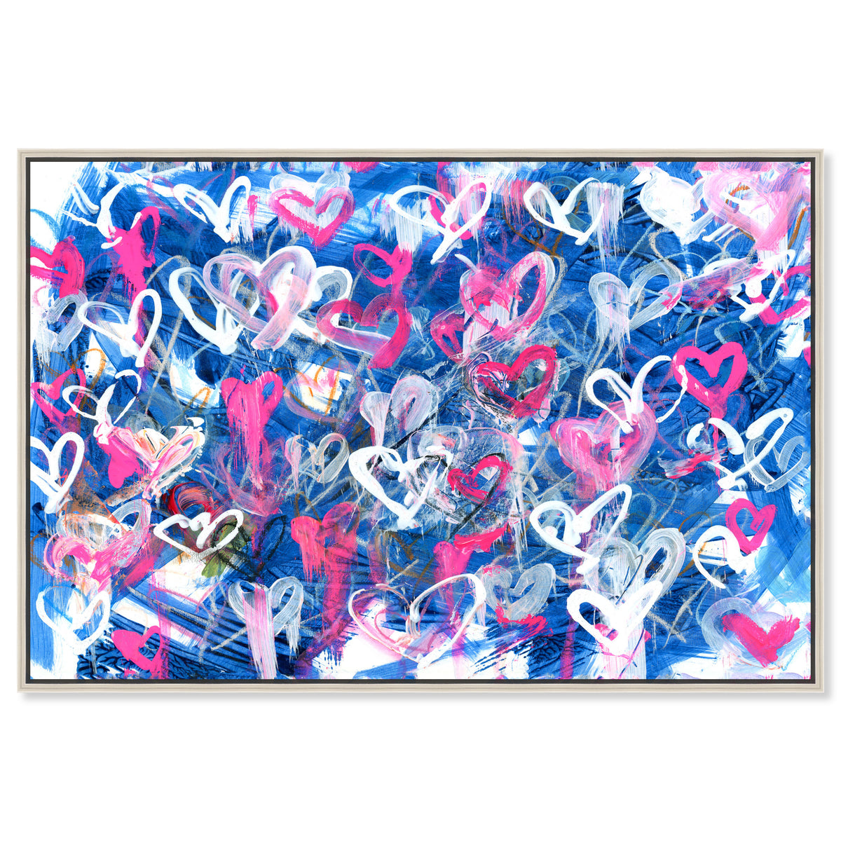 Love on The Blue Abstract Wall Art Oliver Gal