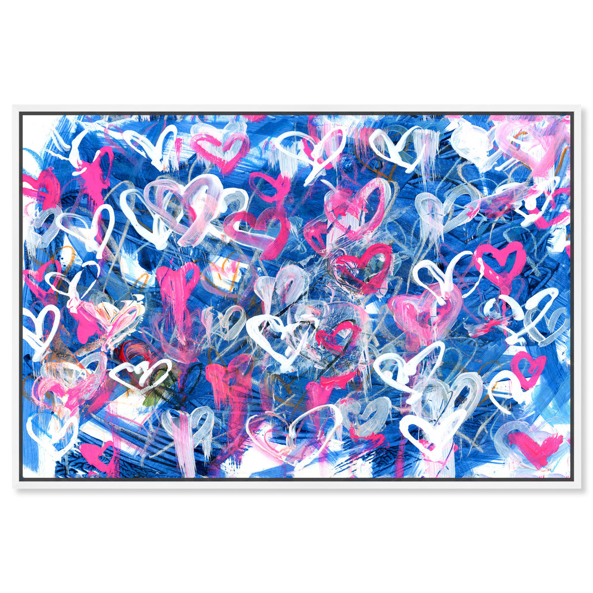 Love on The Blue Abstract Wall Art Oliver Gal