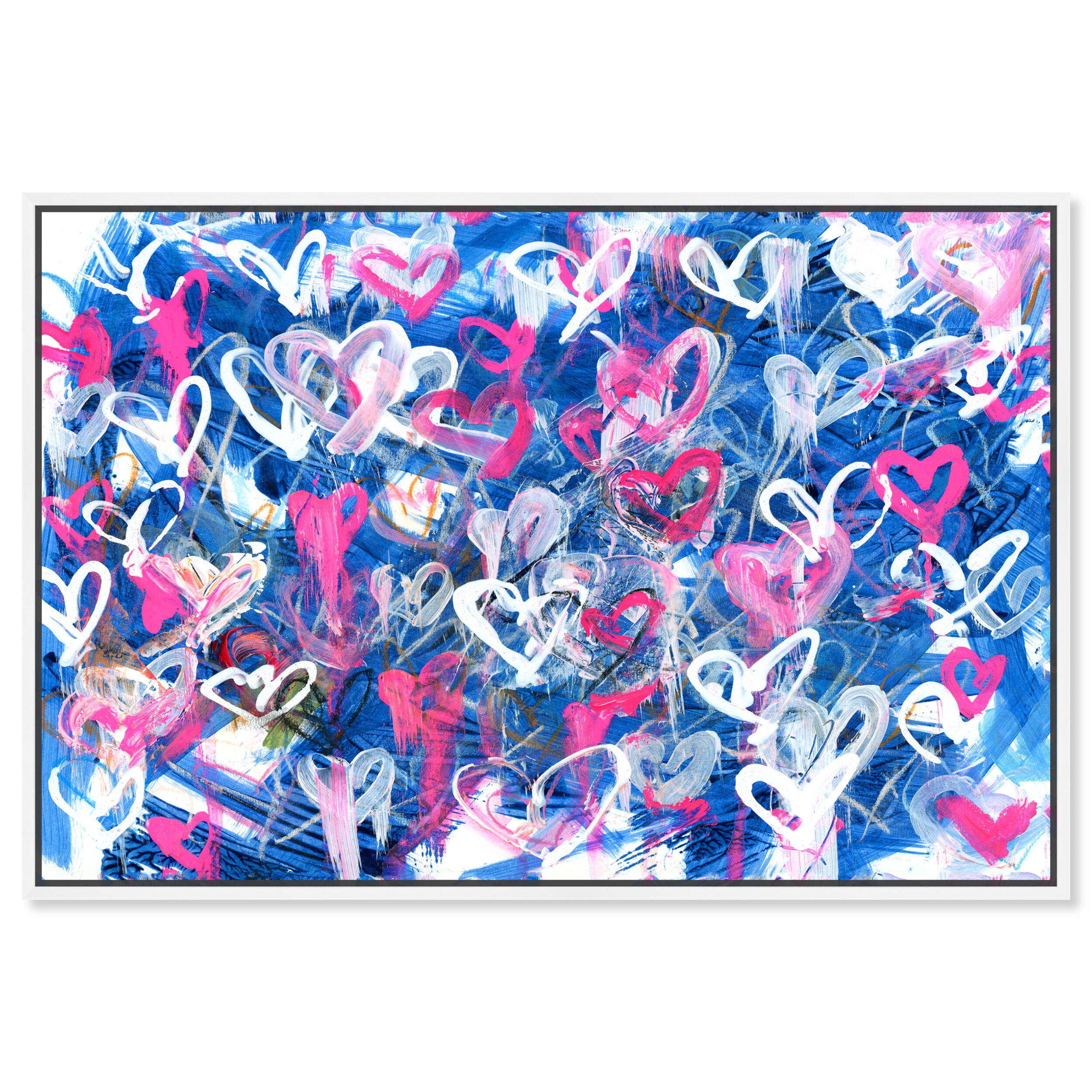 Love on The Blue Abstract Wall Art Oliver Gal