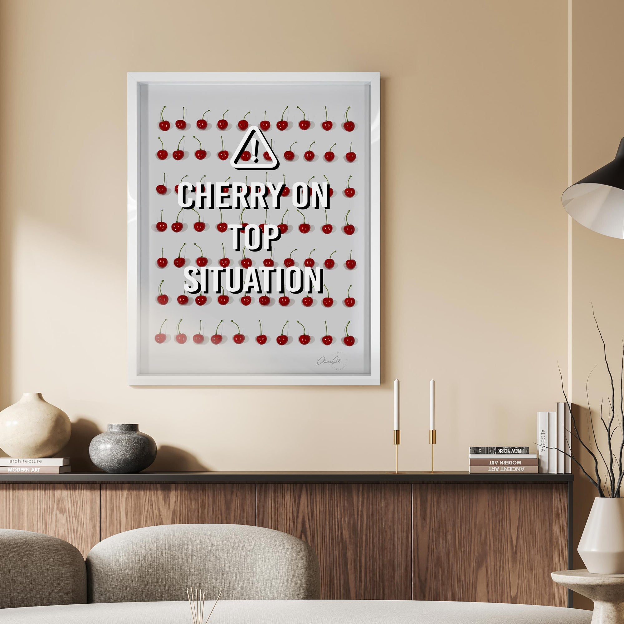 Cherry On Top - Framed 3D Art