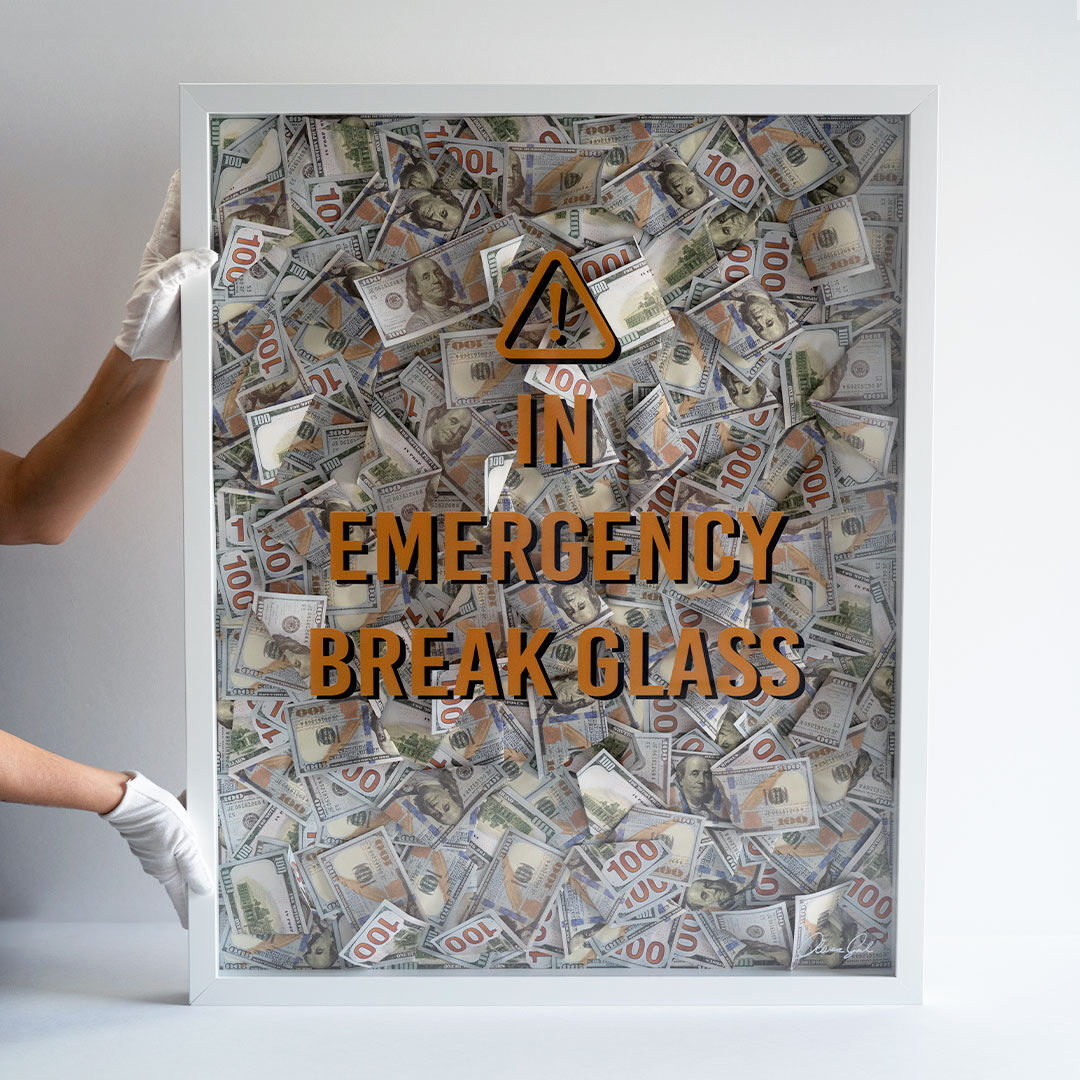 Emergency Money - Framed 3D Art