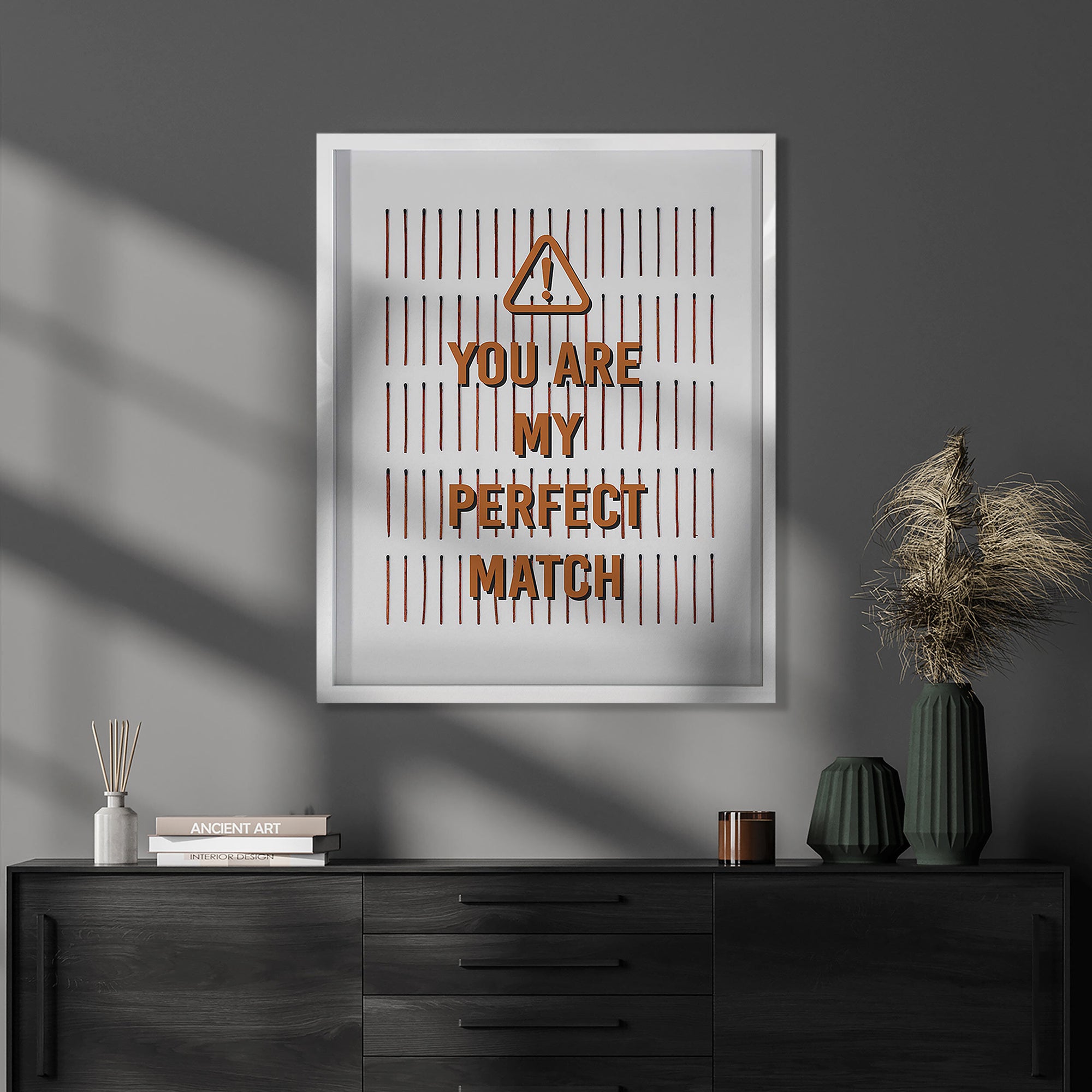 Perfect Match - Framed 3D Art