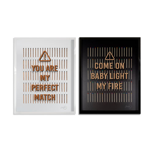 Matches - Framed 3D Art - 2 Piece Set