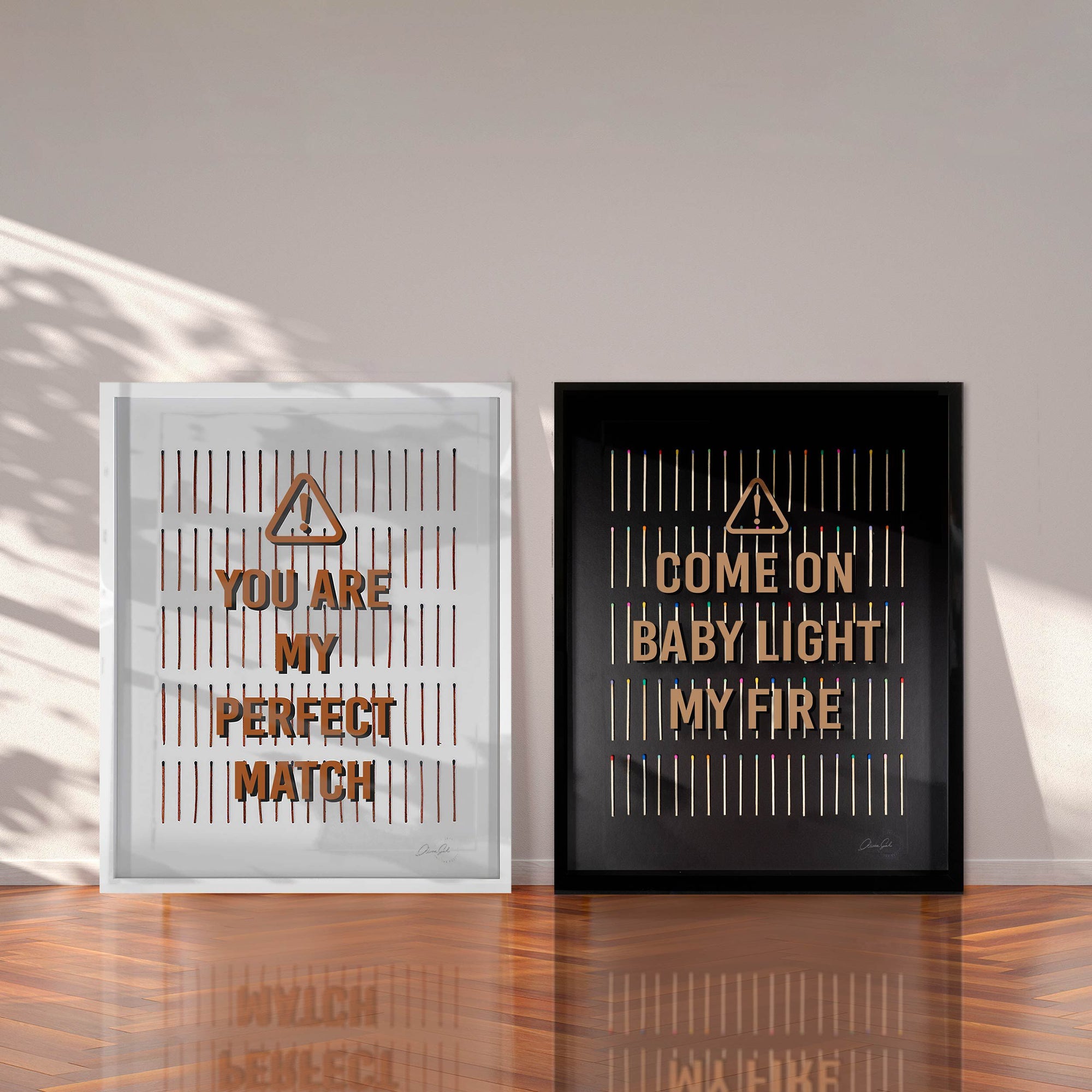 Matches - Framed 3D Art - 2 Piece Set