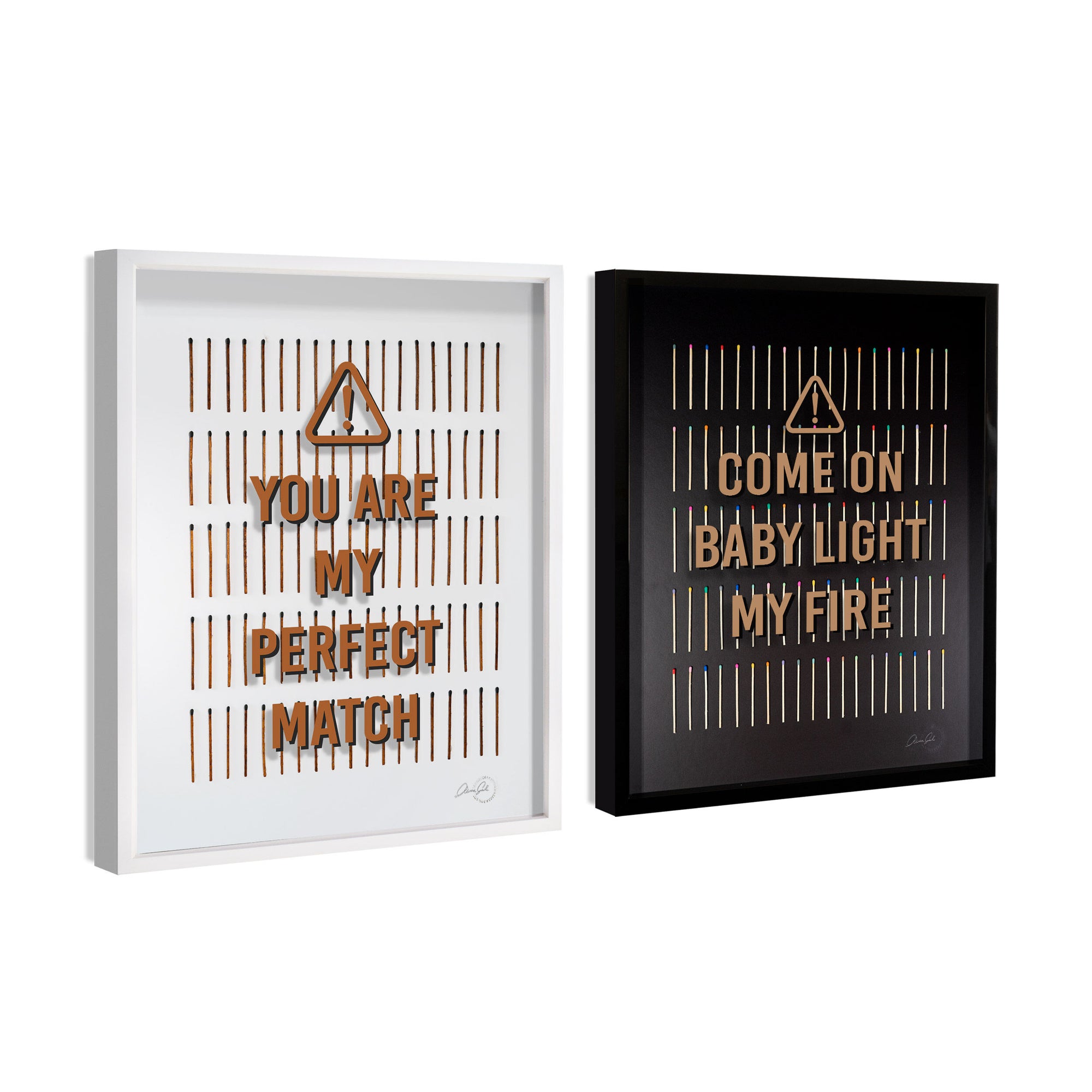 Matches - Framed 3D Art - 2 Piece Set