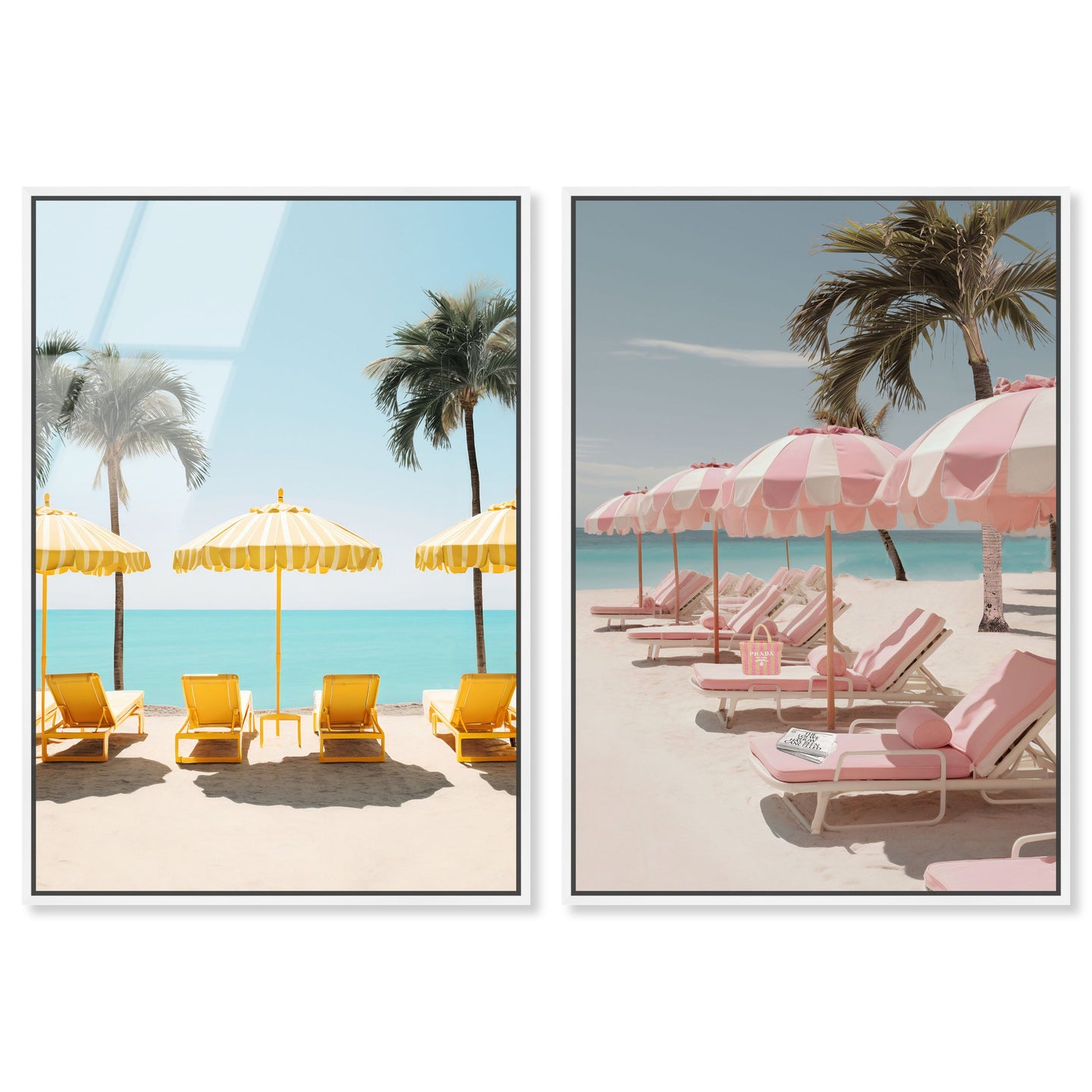 Beach Umbrella - 2 Piece Set