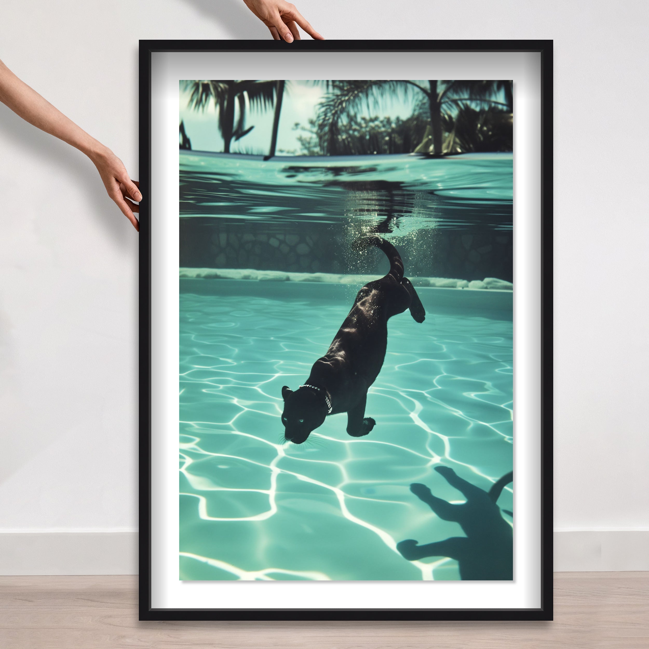 Panther Swim Animals Wall Art by The Oliver Gal