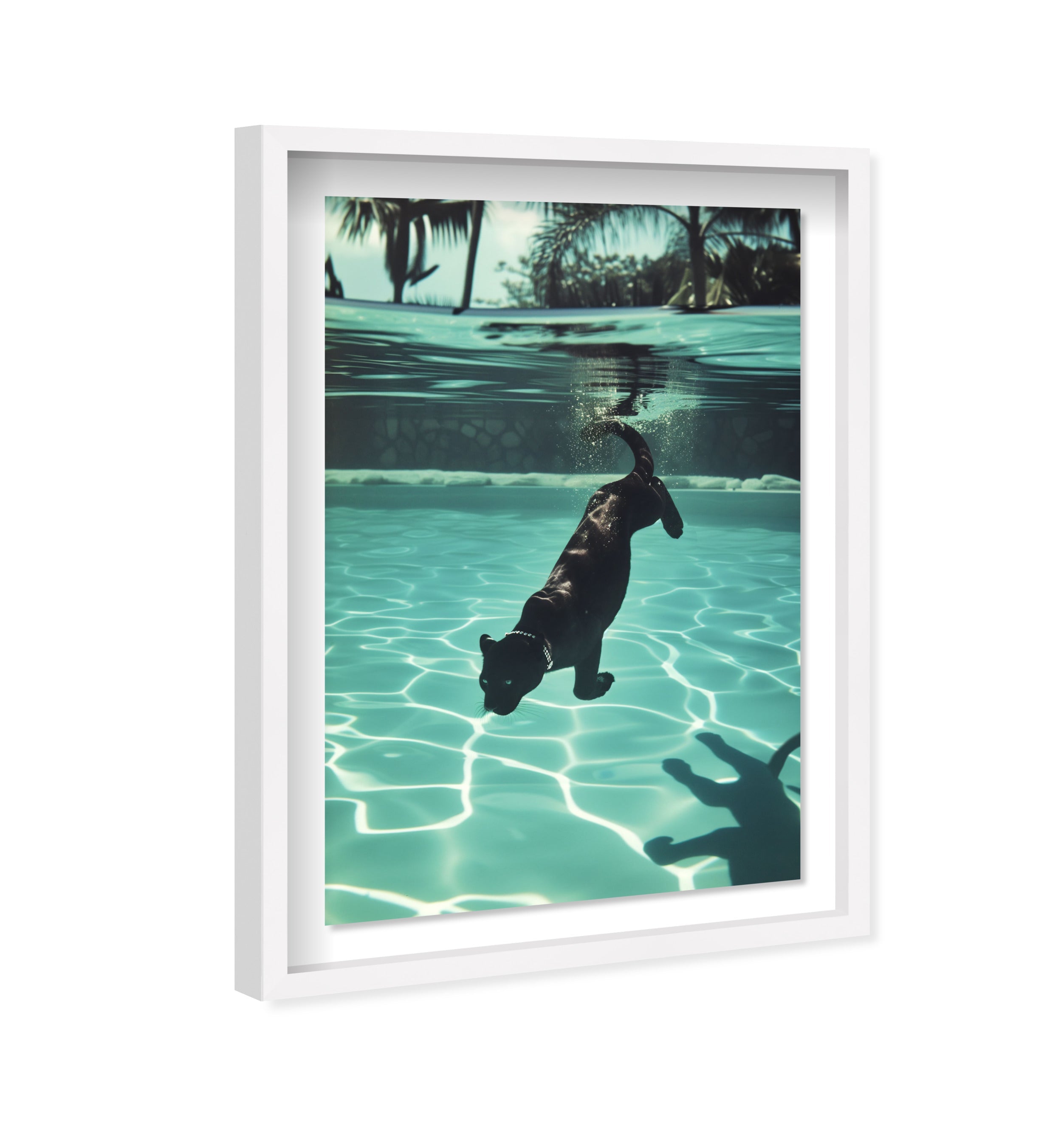 Panther Swim Animals Wall Art by The Oliver Gal