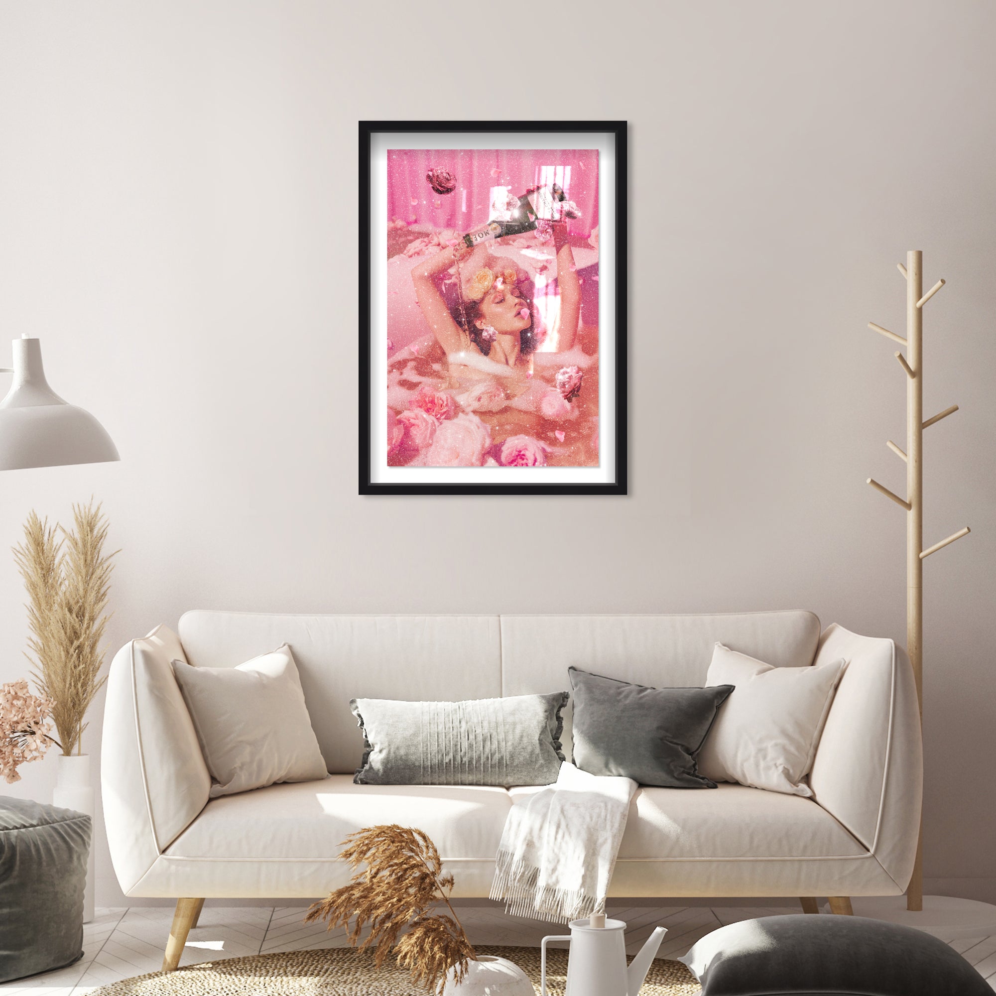 Rose Champagne Bath - With Diamond Dust