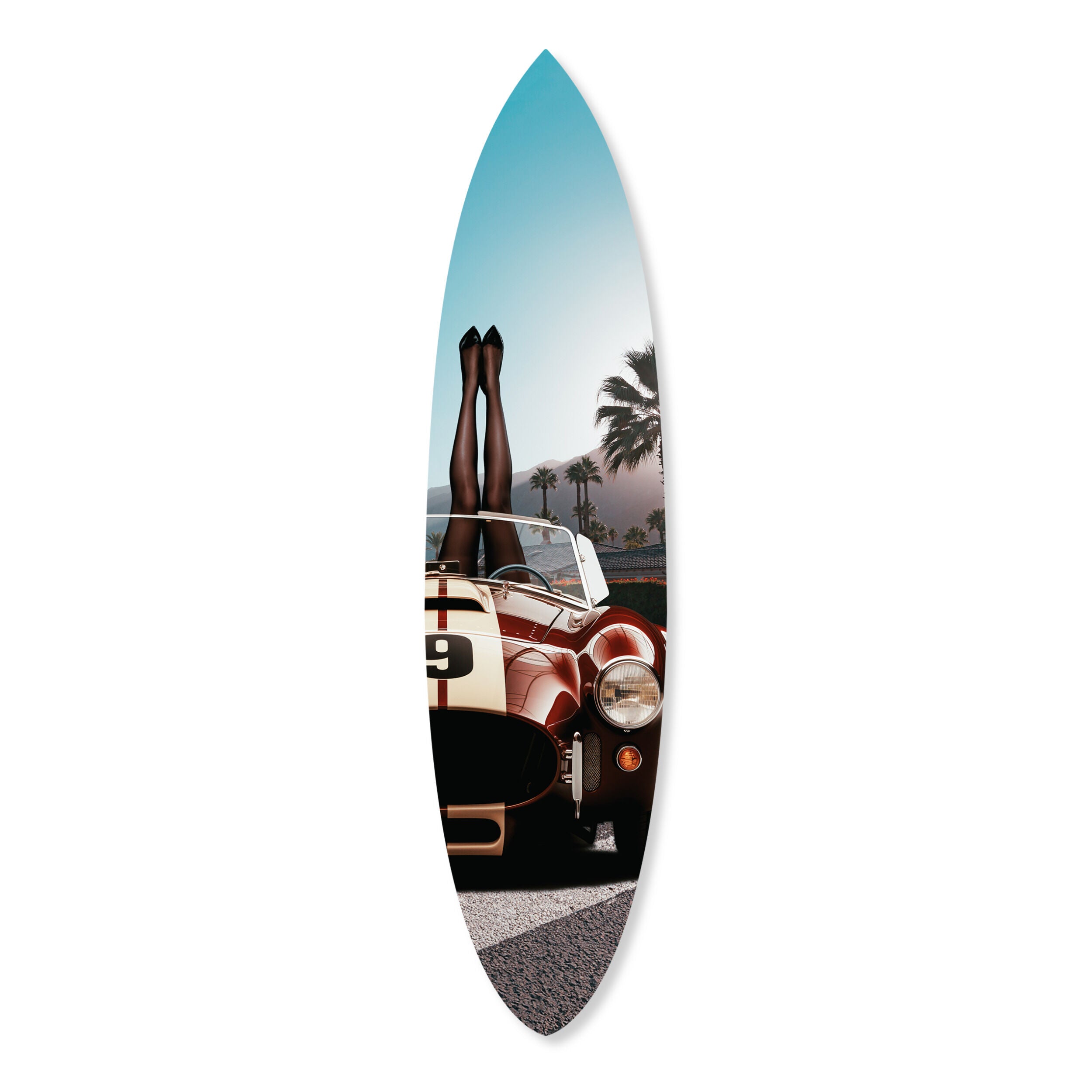 Legs up Surfboard Nautical and Coastal Wall Art by The Oliver Gal