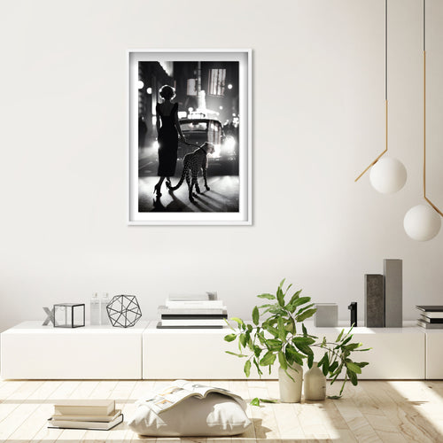Night Walk Cheetah Fashion and Glam Wall Art by The Oliver Gal