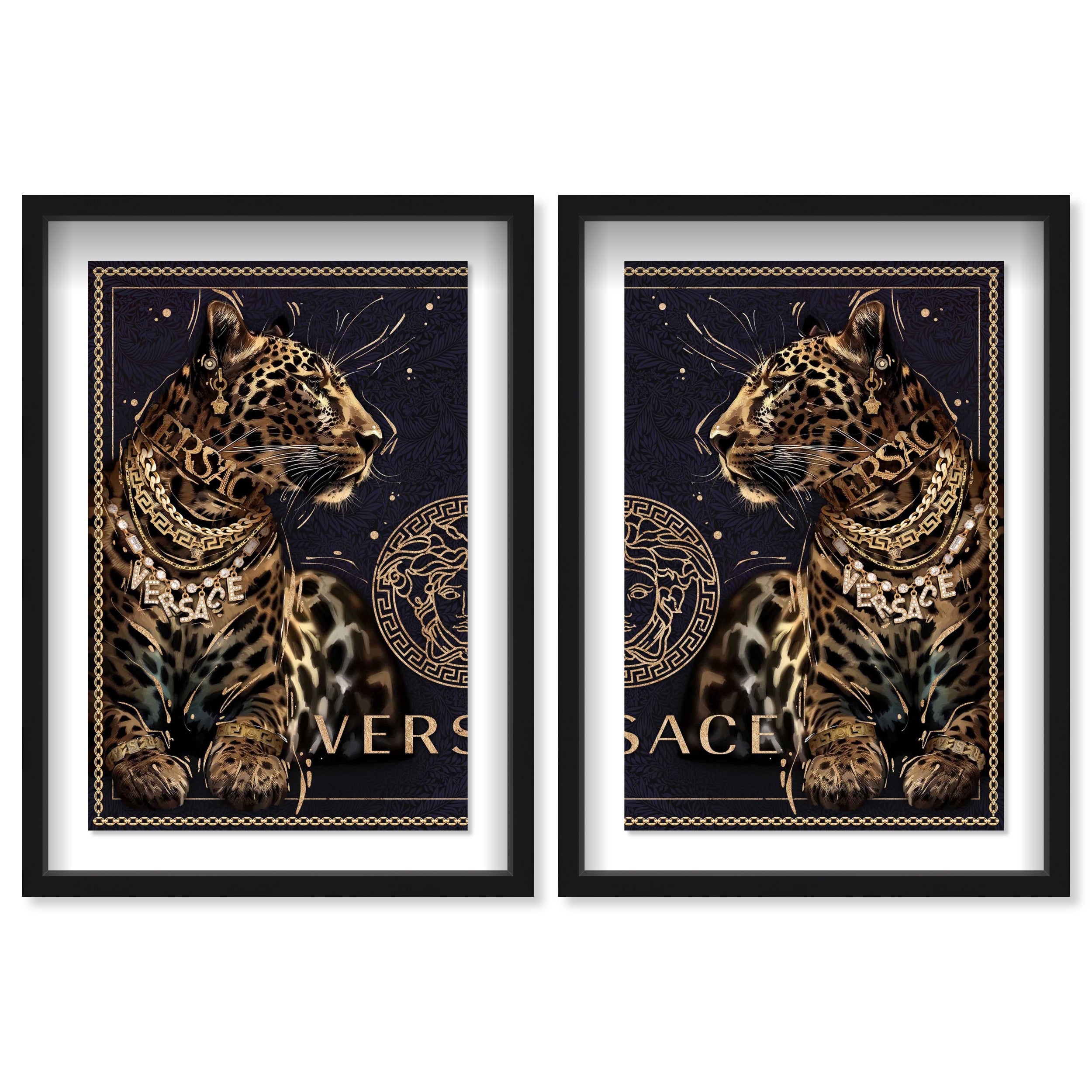 Spotted in Gold Duo Fashion Wall Art Oliver Gal